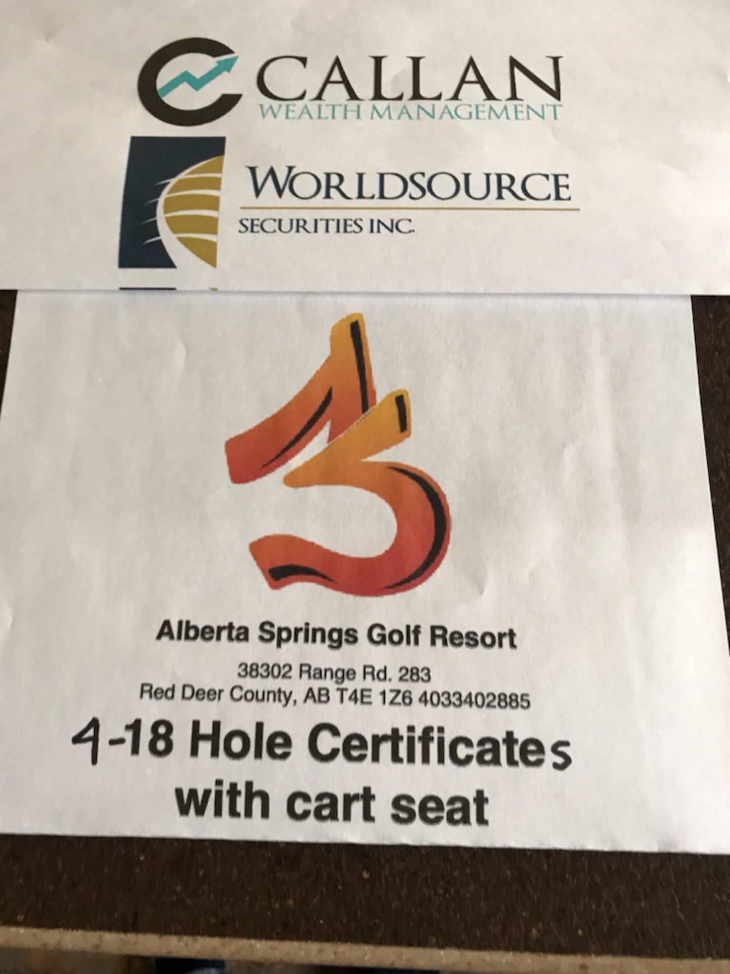 World Source Golf Package at Alberta Springs