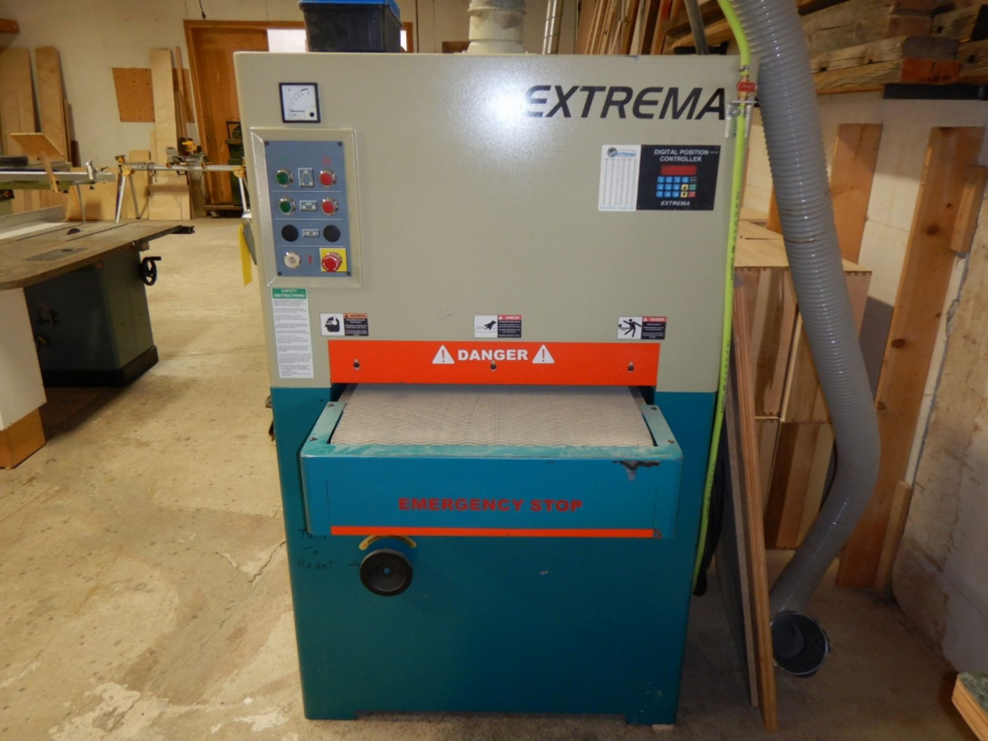 EXTREMA ES-120 25IN WIDE BELT SANDER, 220V/3PH, S/N 04122956 - Image 3 of 8