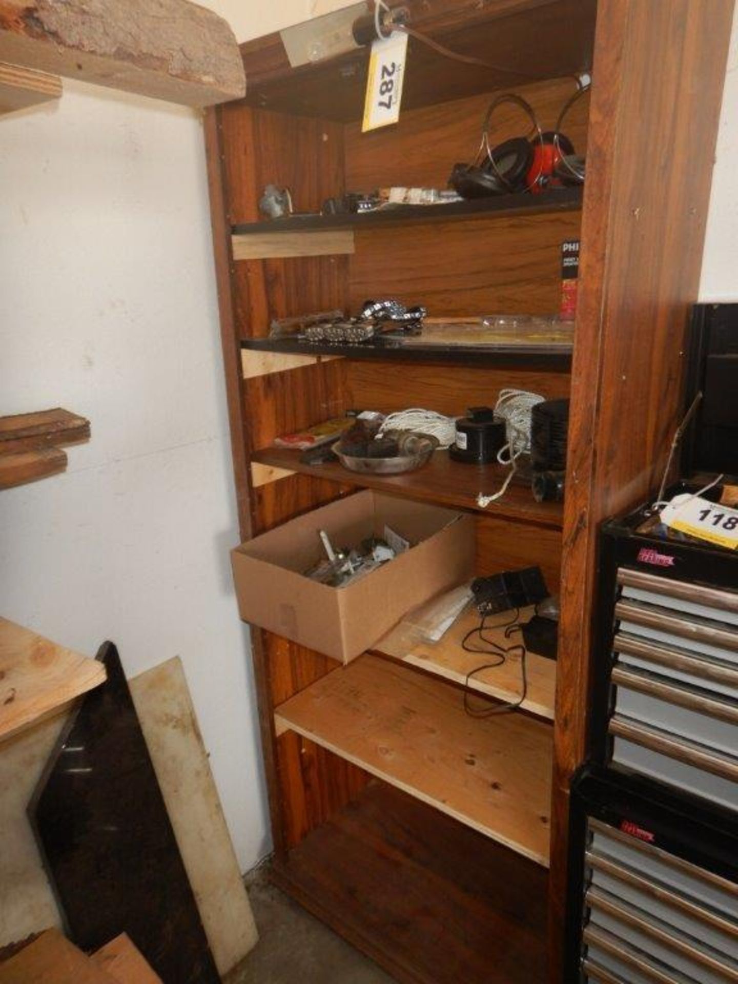 MILLWORK SHELF UNIT & MISC HARDWARE & CONTENTS (32-INCH X 76-INCH HIGH) - Image 2 of 2