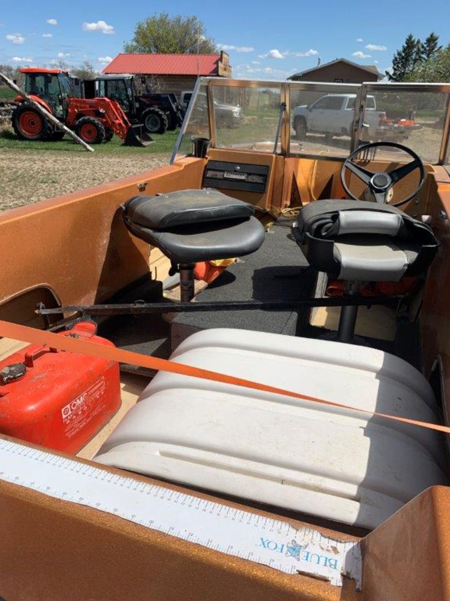 1976 GLASCON 14 FT MOTORBOAT W/JOHNSON 40 MOTOR, S/N ZGL400231076. W/ BOAT TRAILER, S/N SK40-1440198 - Image 6 of 13