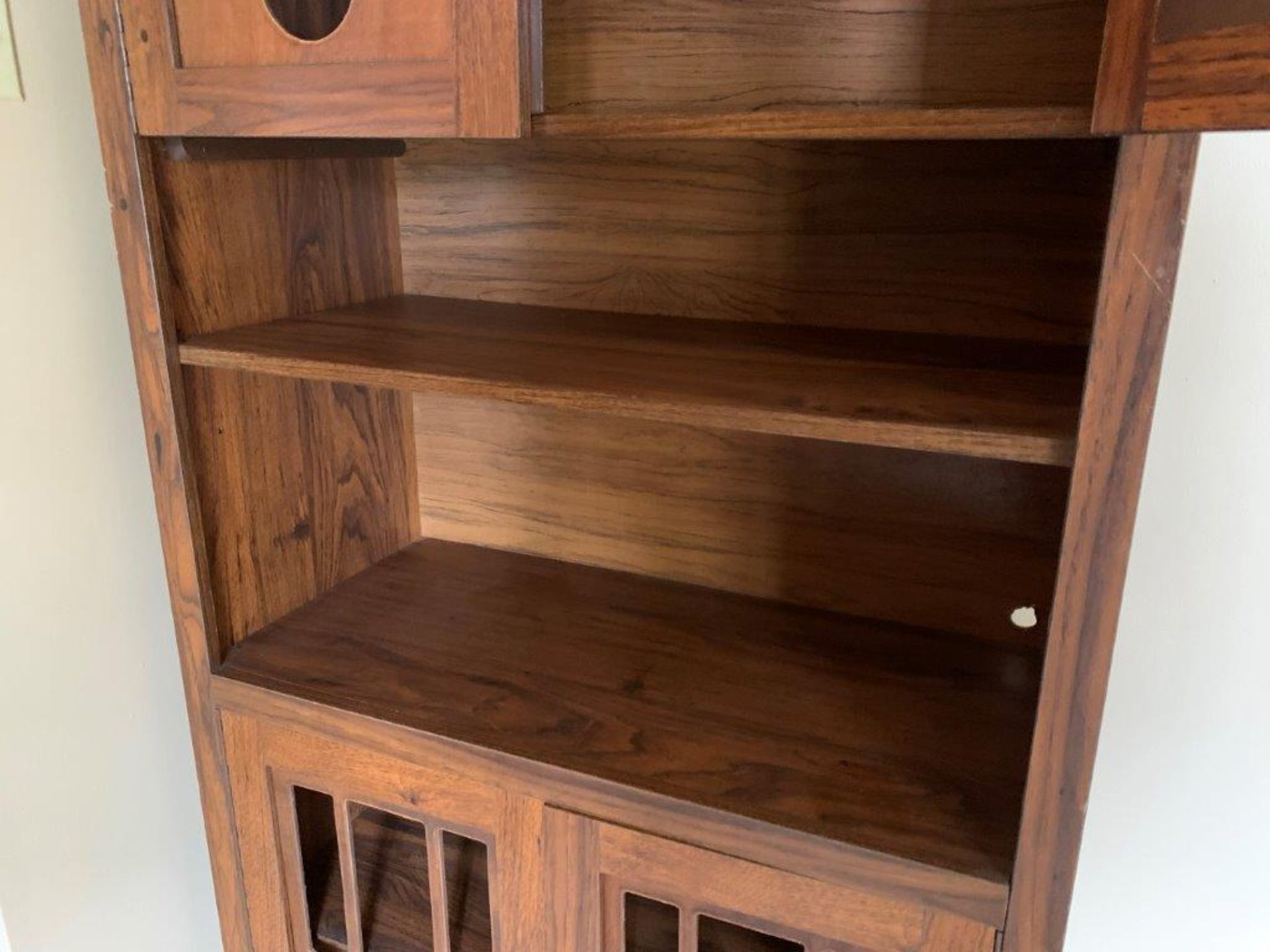 WALNUT TWO DOOR ENTERTAINMENT STORAGE UNIT - Image 3 of 4