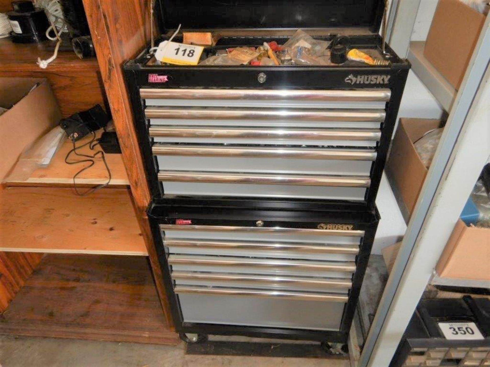 HUSKY 10 DRAWER MECHANICS TOOL CHEST & ROLL CABINET W/ MISC TOOLS & CONTENTS - Image 2 of 4