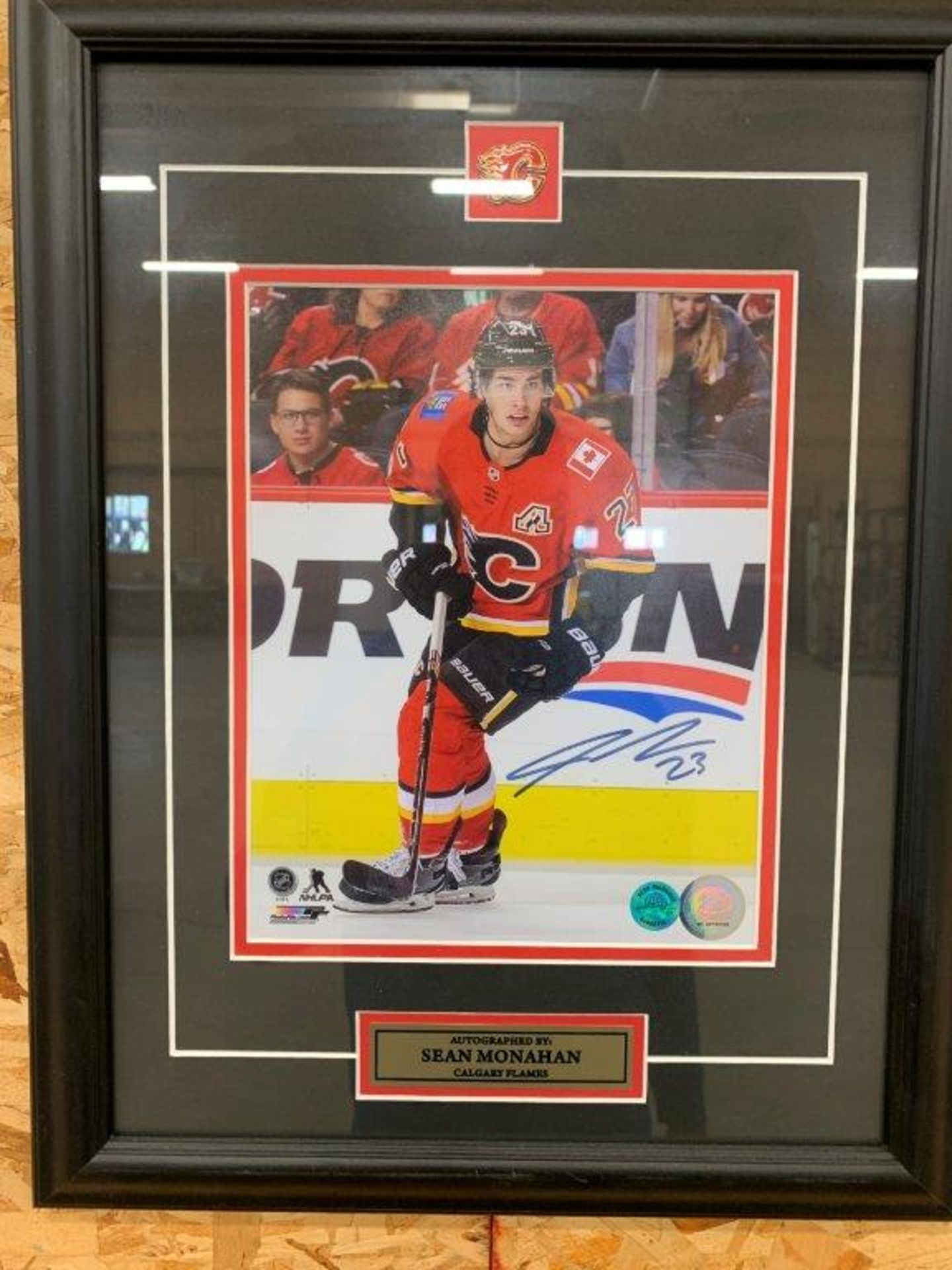 FRAMED AUTOGRAPHED SEAN MONAHAN PICTURE "NOT VERIFIED"