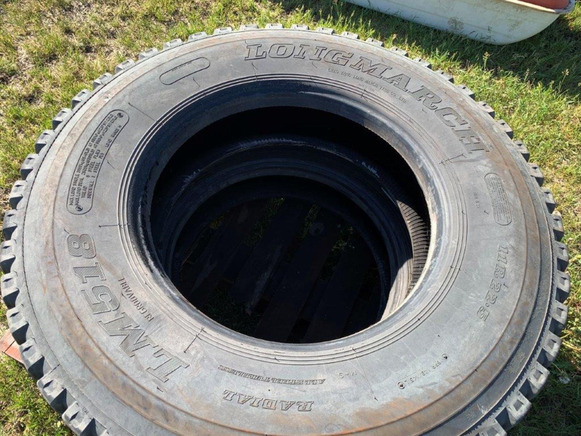 2-LONG MARCH LARGE TRUCK TIRES LM518 11R 22.5 - Image 2 of 2