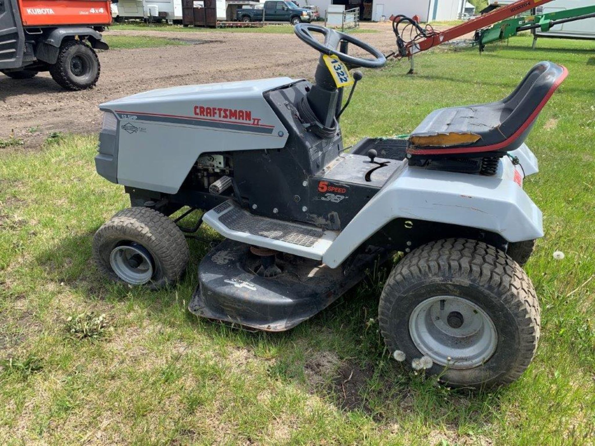 CRAFTSMAN 11 RIDE ON MOWER, 12.5HP, 5 SPEED, 38" DECK