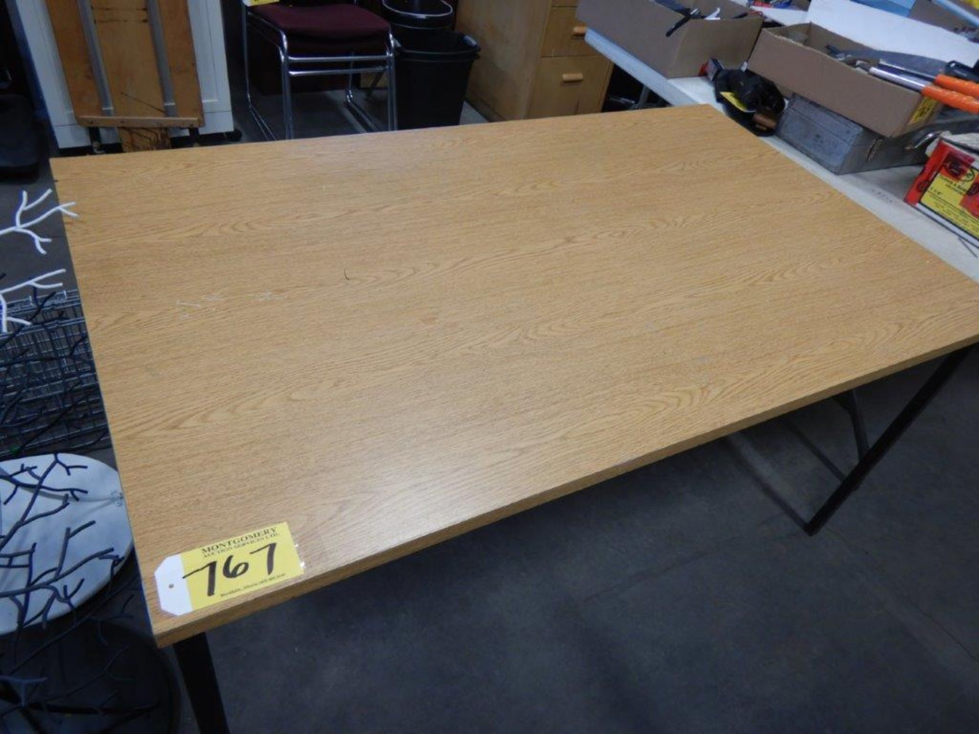 P-LAM TABLE ON METAL FRAME, 3FTX5FT