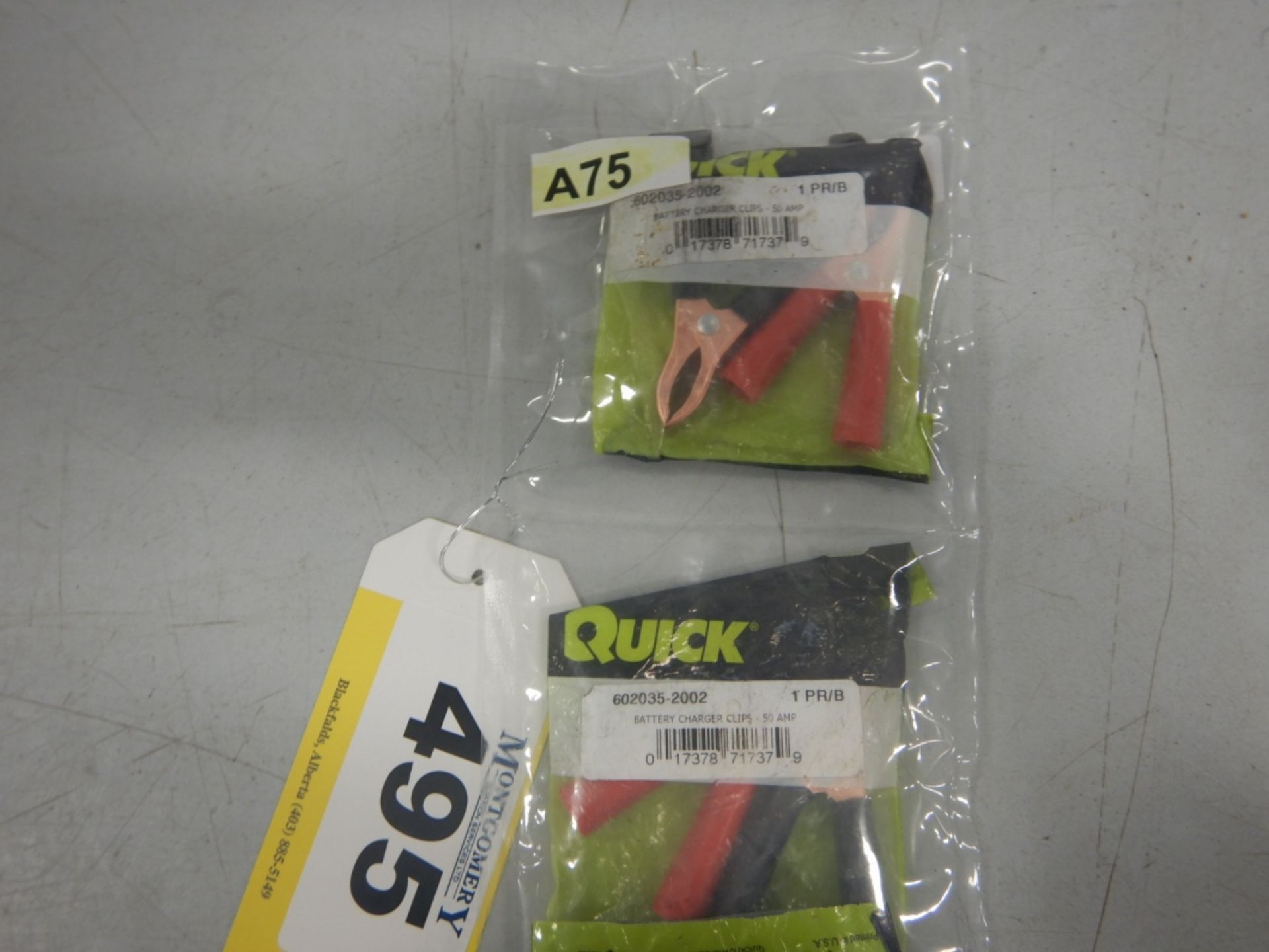 A75 - BATTERY CHARGER CLIPS (1 PR/BAG, X2 BAGS)