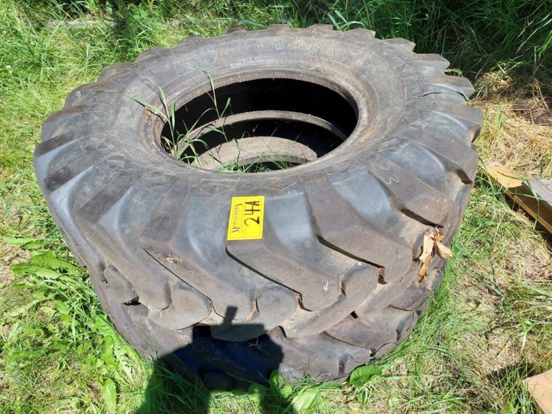 2-GOODYEAR EQUIPMENT TIRES 14-00-24, 12 PLY