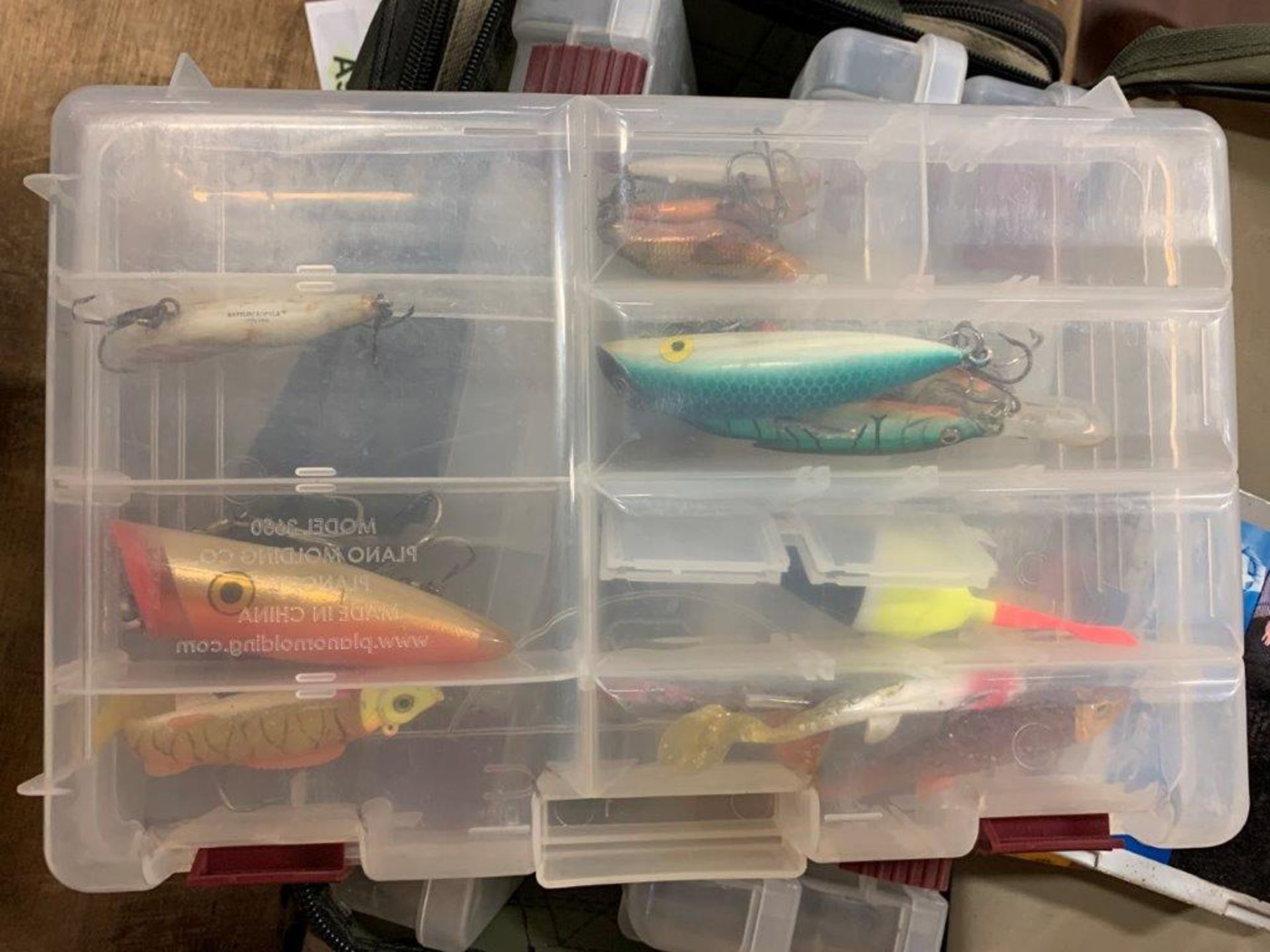A98 - PLANO TACKLE BOX W/ HOOKS AND LURES - Image 3 of 5