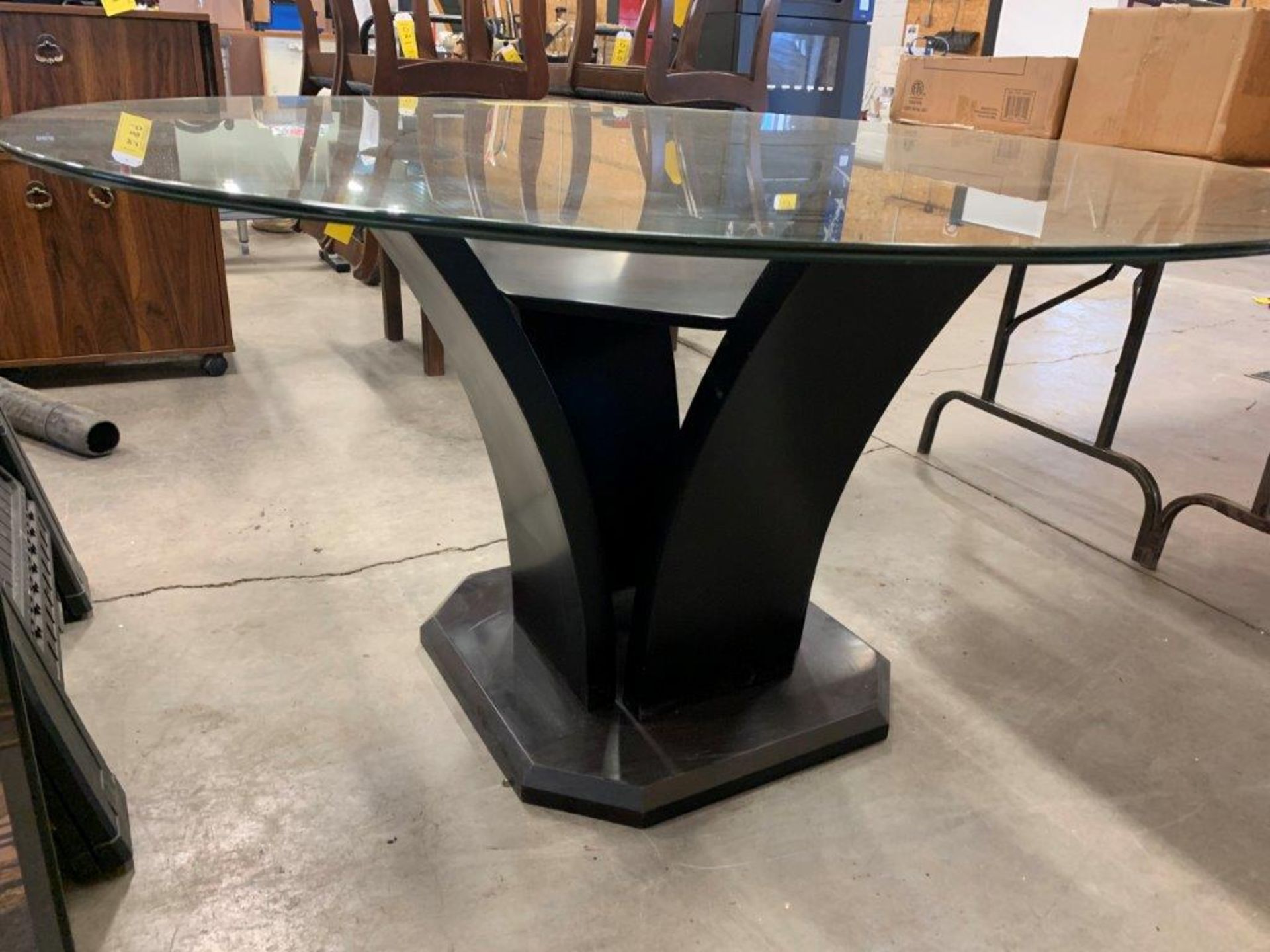 54IN GLASS TOP TABLE - Image 2 of 2