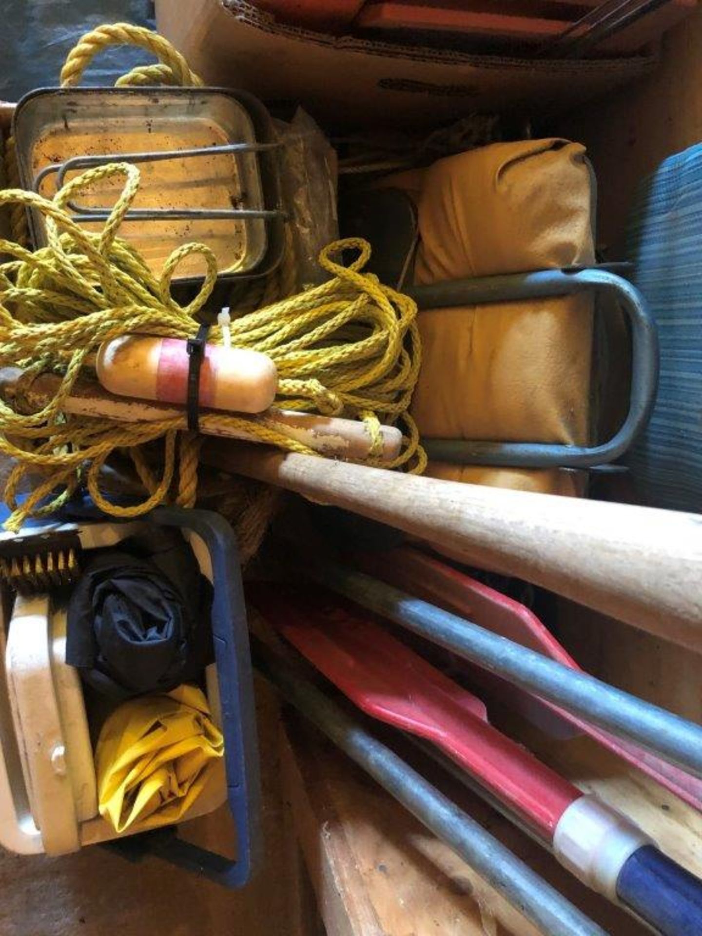 L/O ASSORTED CAMPING AND FISHING GEAR, NETS, CHAIRS, HEATER, ETC. - Image 3 of 3