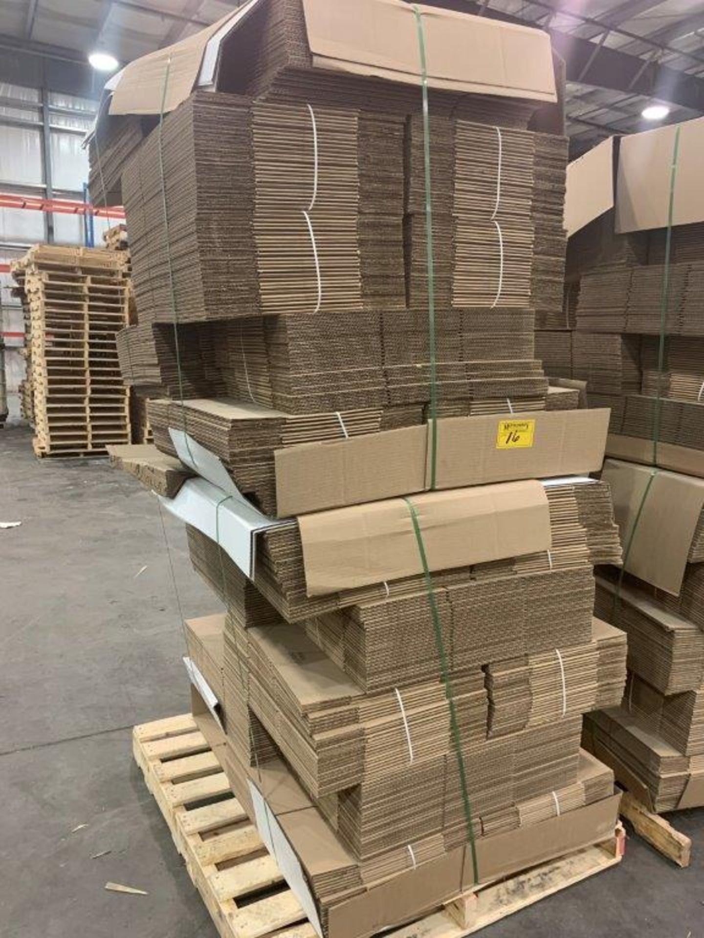 2-PALLETS PF0065 CORRIGATED CARDBOARD BOXES 375X2 750 BOXES APPROX 17X9X9 INCHES