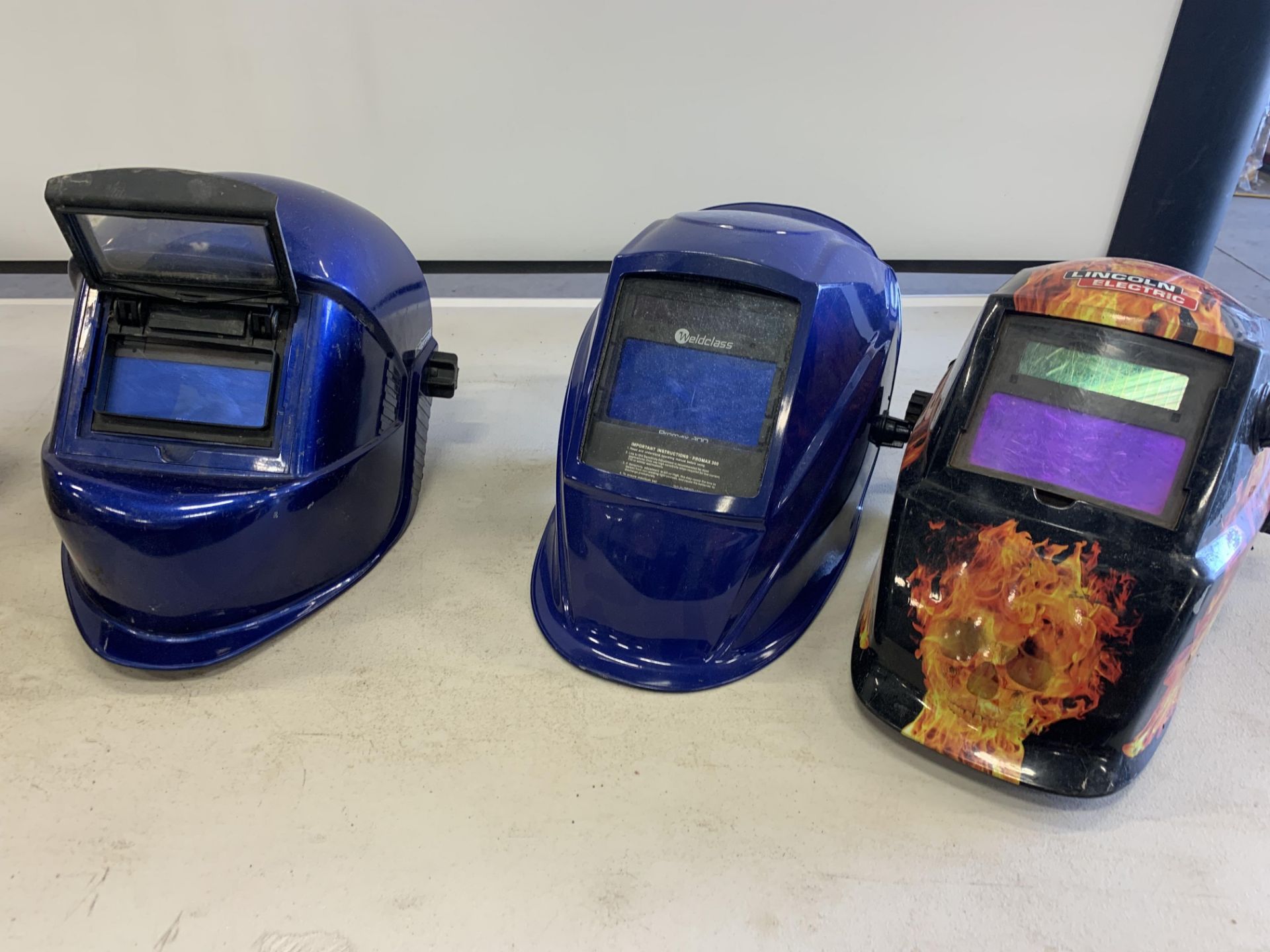 4 – WELDING HELMETS, 1 FACE SHIELD - 32