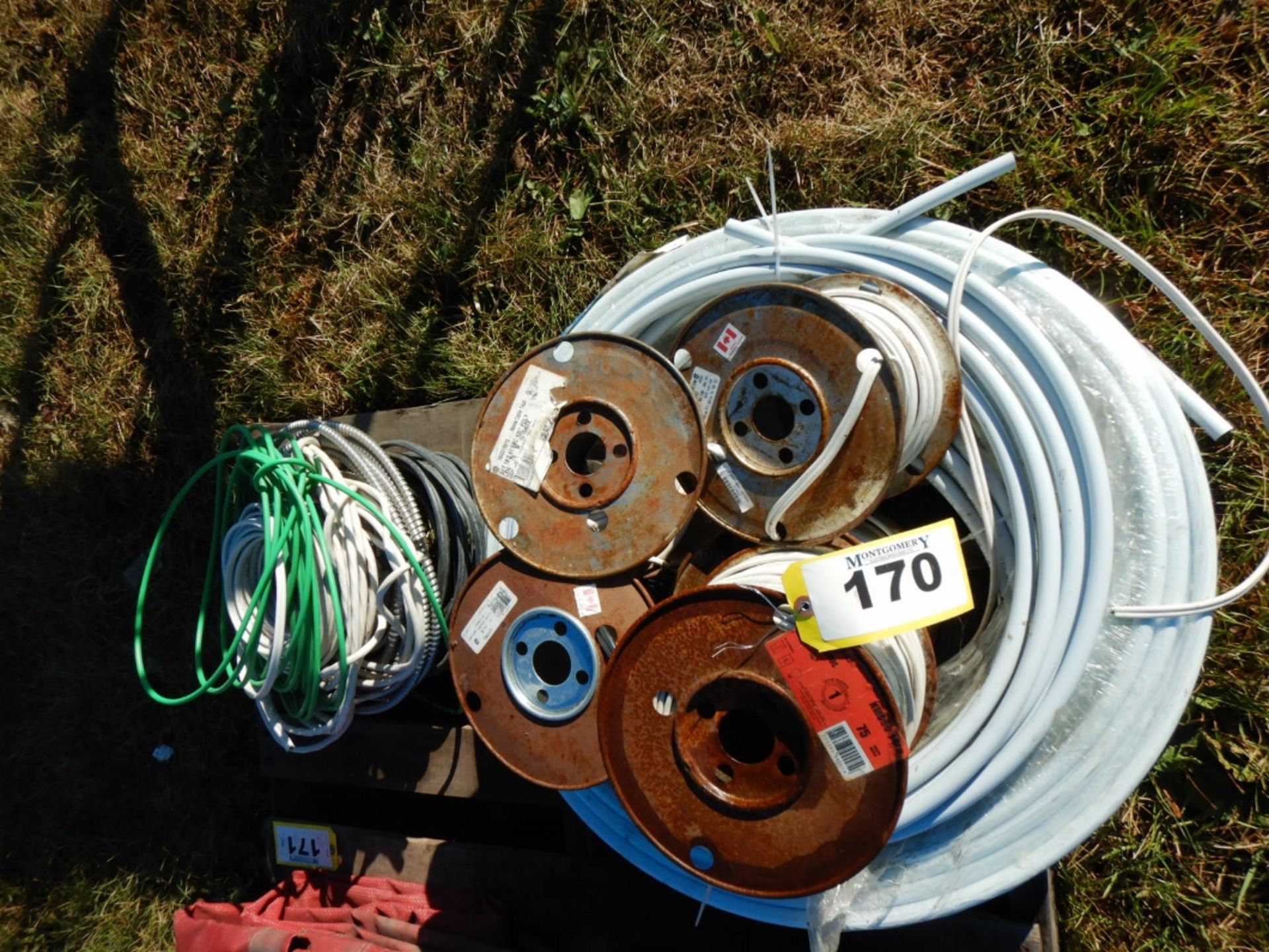 ASSORTED ELEC. WIRE AND 1/2" WATERLINE