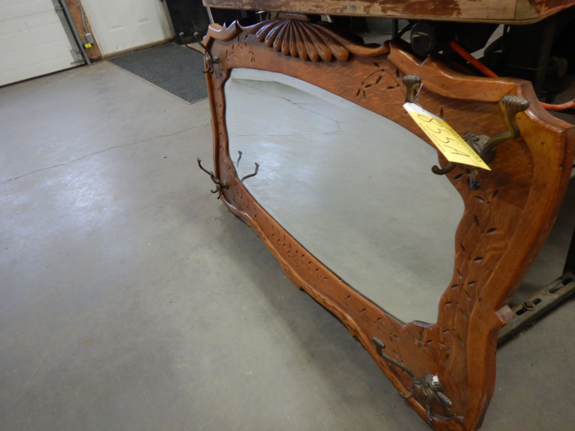 OAK FRAMED WESTERN MIRROR - Image 2 of 3