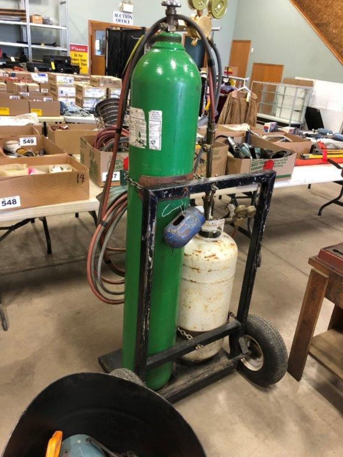 OXY/PROPANE CUTTING TORCH, TANKS, HOSES, ETC. CUSTOMER-OWNED BOTTLES - 43 - Image 3 of 4