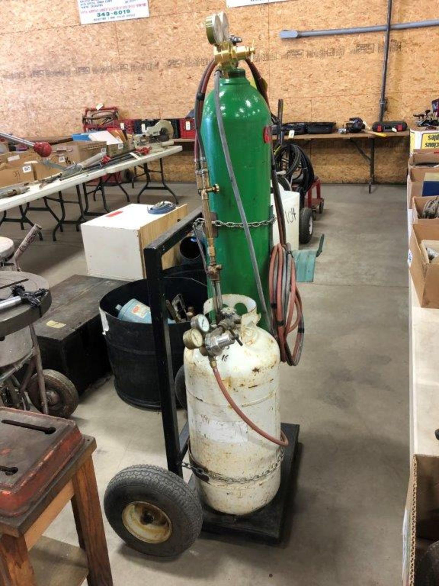 OXY/PROPANE CUTTING TORCH, TANKS, HOSES, ETC. CUSTOMER-OWNED BOTTLES - 43 - Image 2 of 4