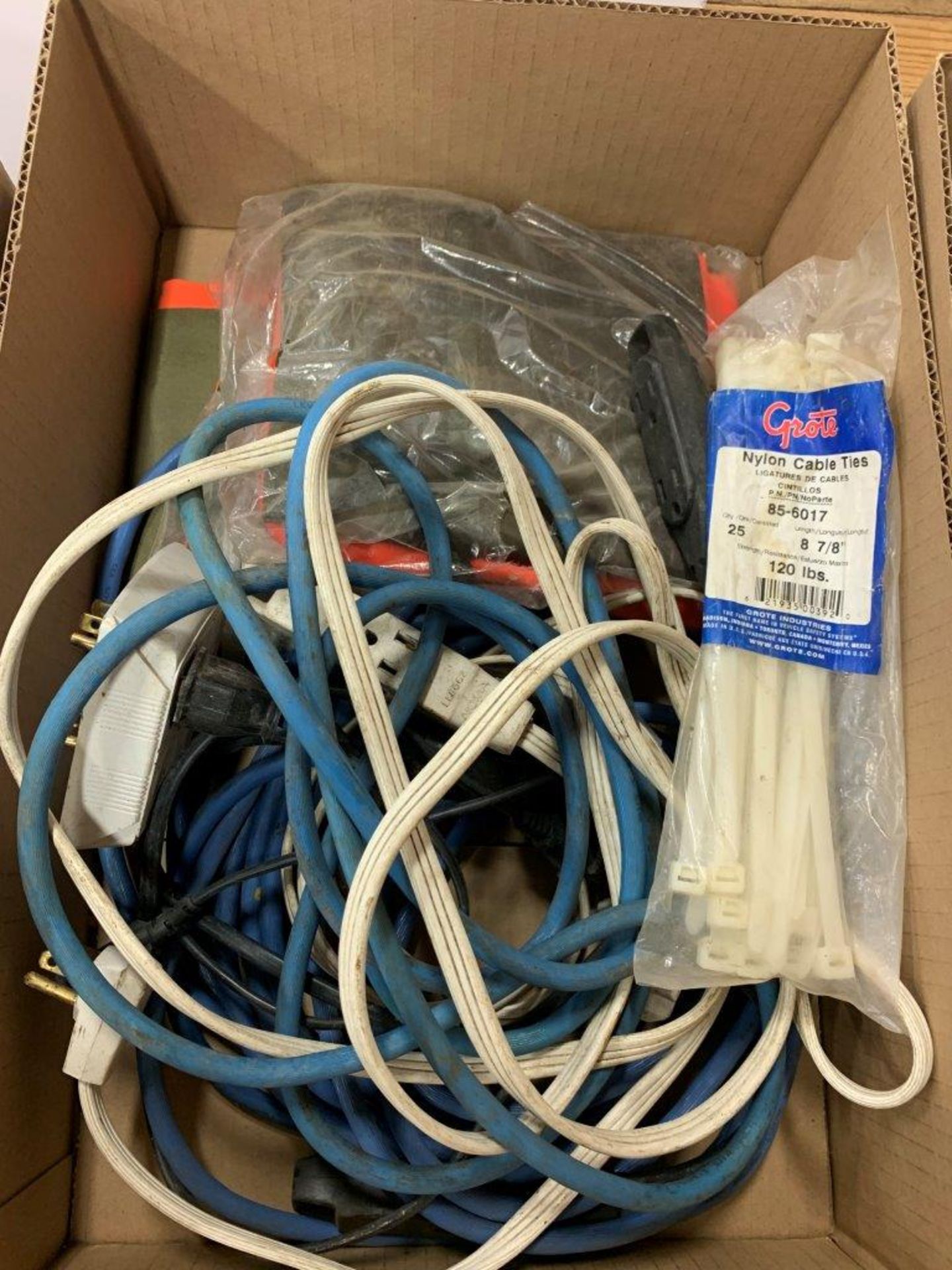 ASSORTED POWER CORDS, TAPE, WIRE, ETC. - Image 6 of 7