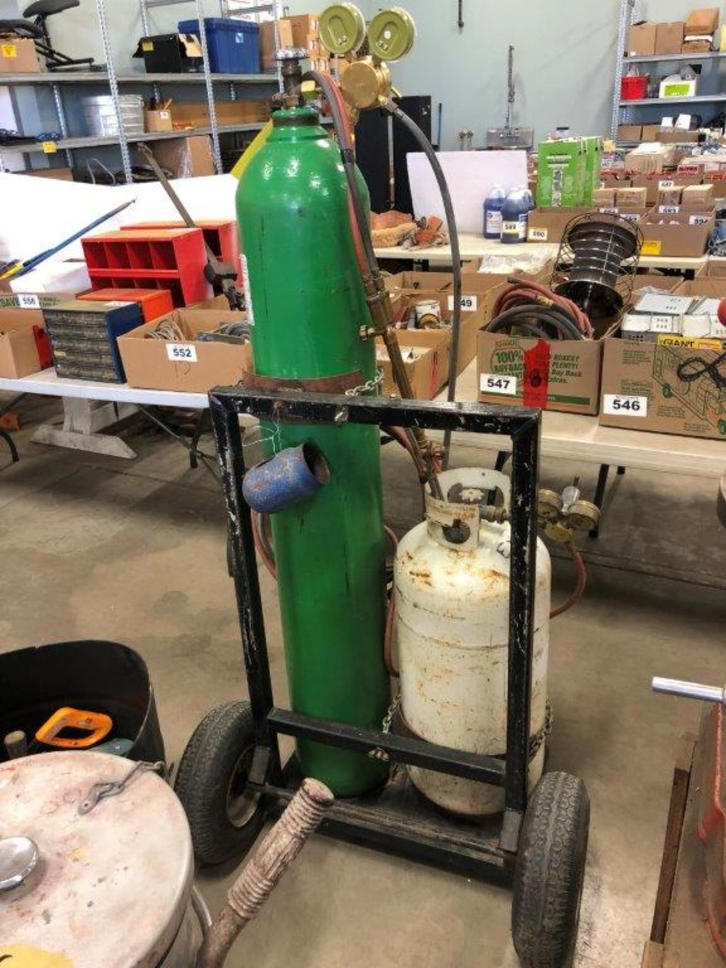 OXY/PROPANE CUTTING TORCH, TANKS, HOSES, ETC. CUSTOMER-OWNED BOTTLES - 43 - Image 4 of 4