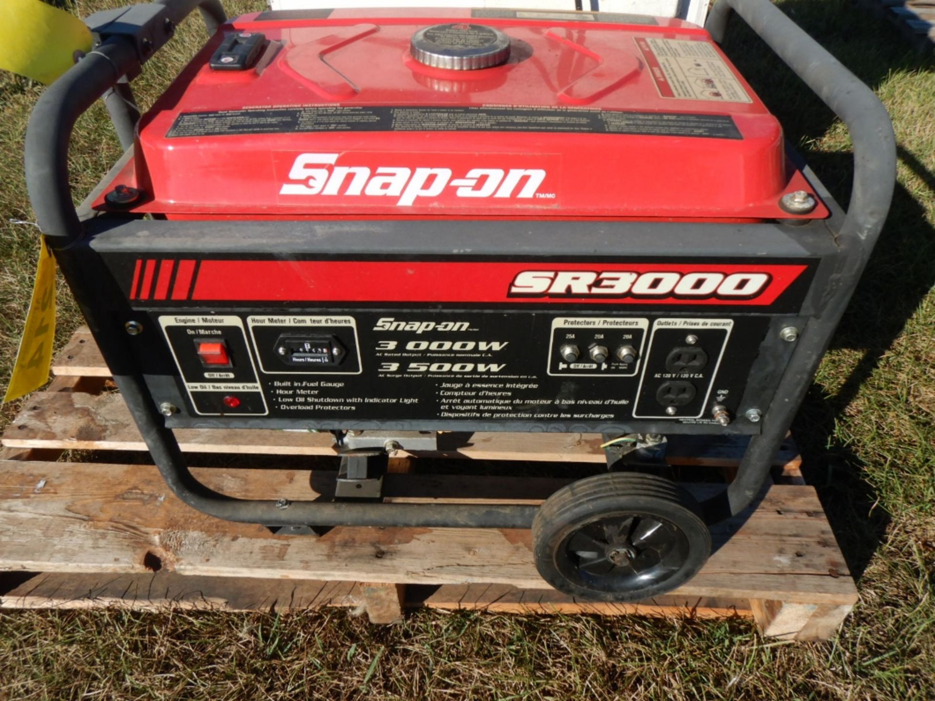 SNAP-ON SR3000 GENERATOR 25HRS SHOWING