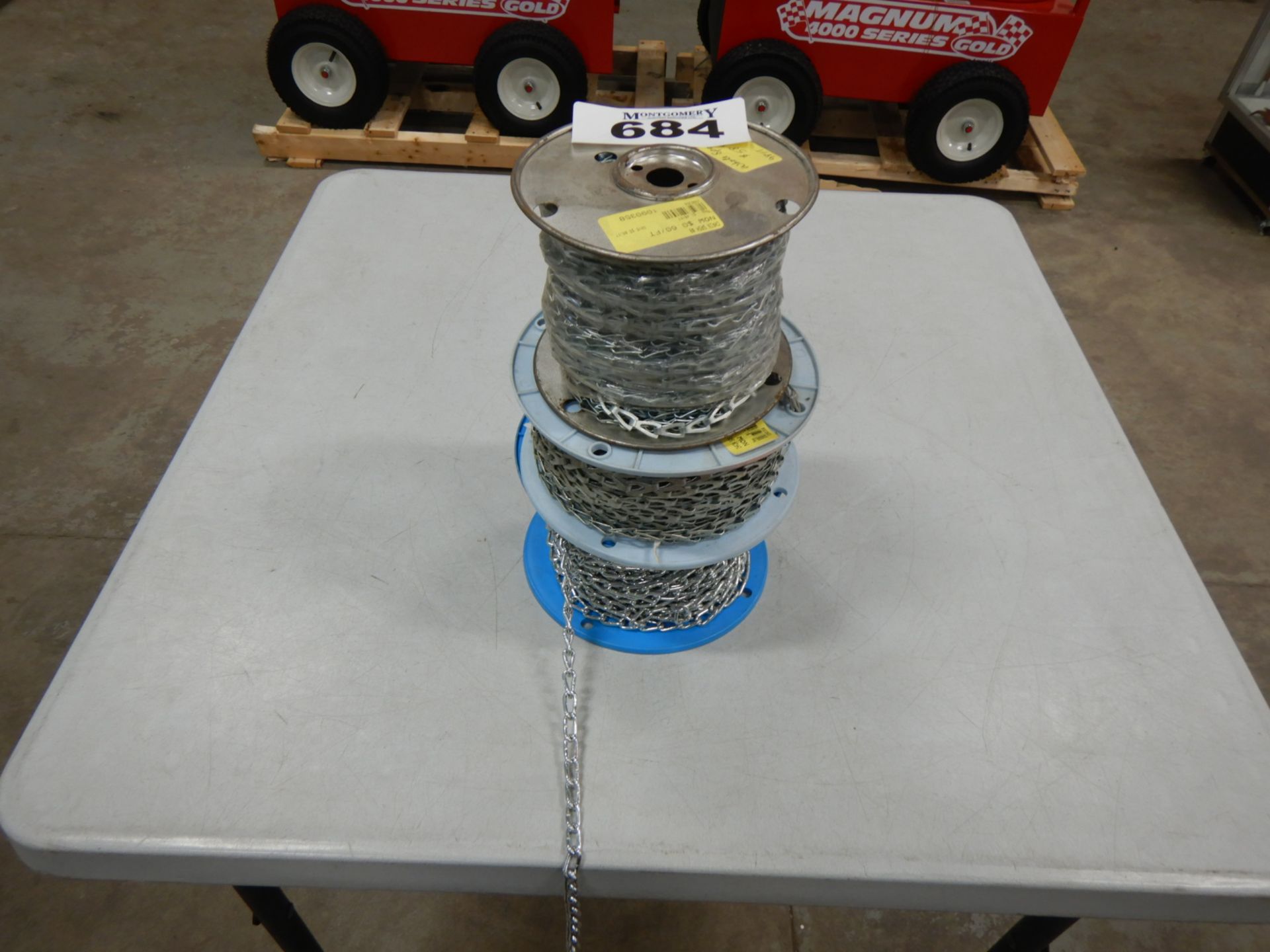 1-ROLL OF #8 SASH CHAIN, 2-ROLLS OF JACK CHAIN