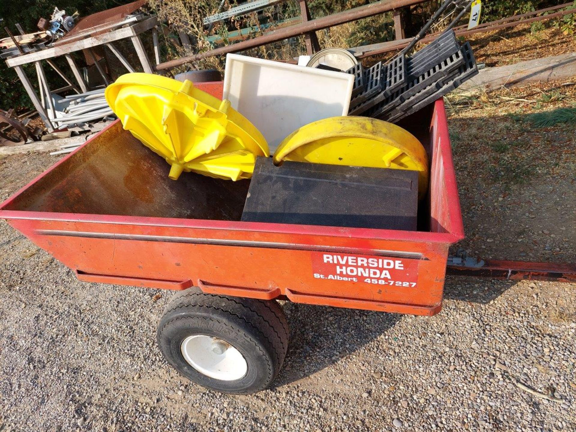 UTILITY DUMP TRAILER 44"W X 50"L (CONTENTS NOT INCLUDED)