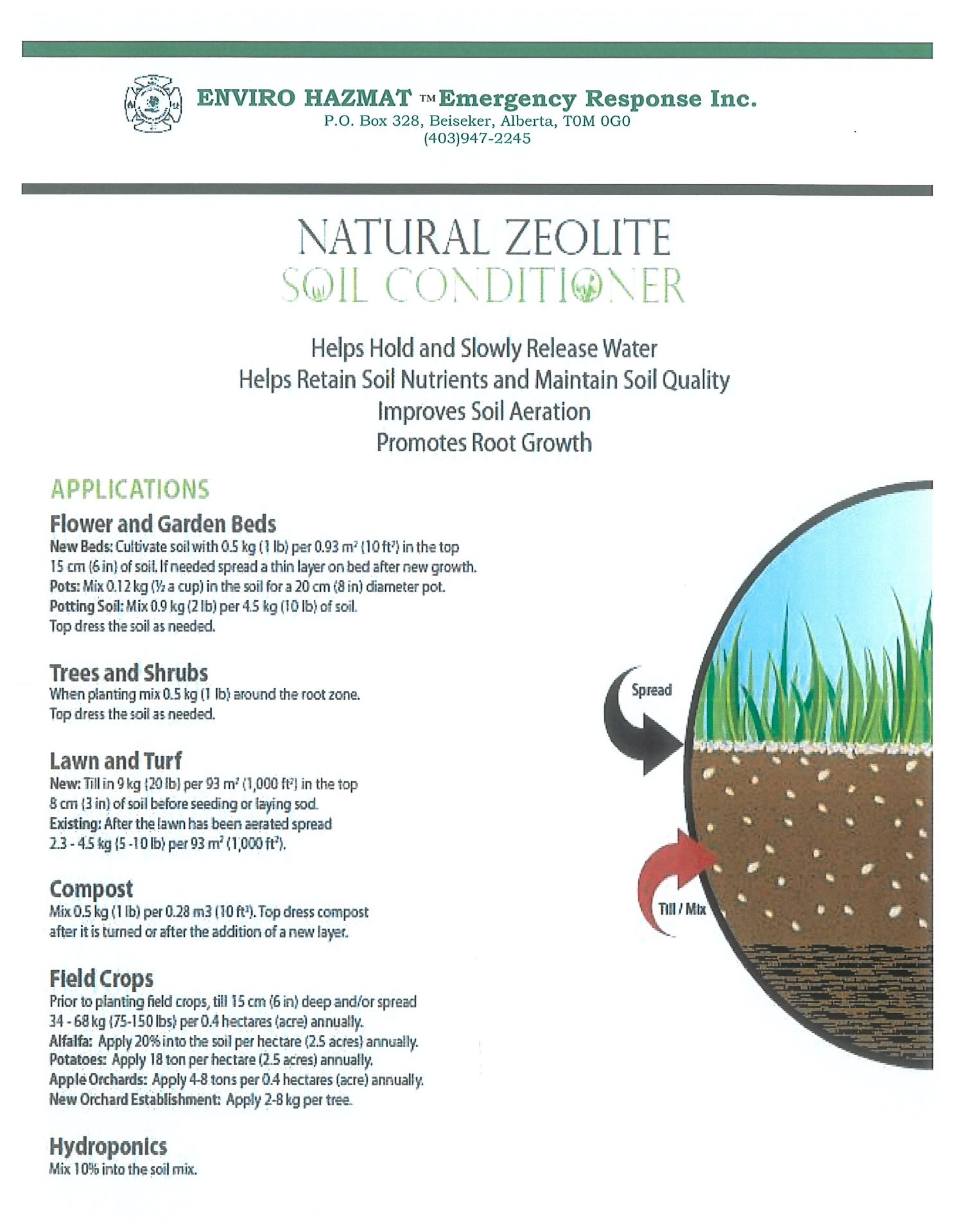 TOTE OF NATURAL ZEOLITE SOIL CONDITIONER - Image 2 of 4