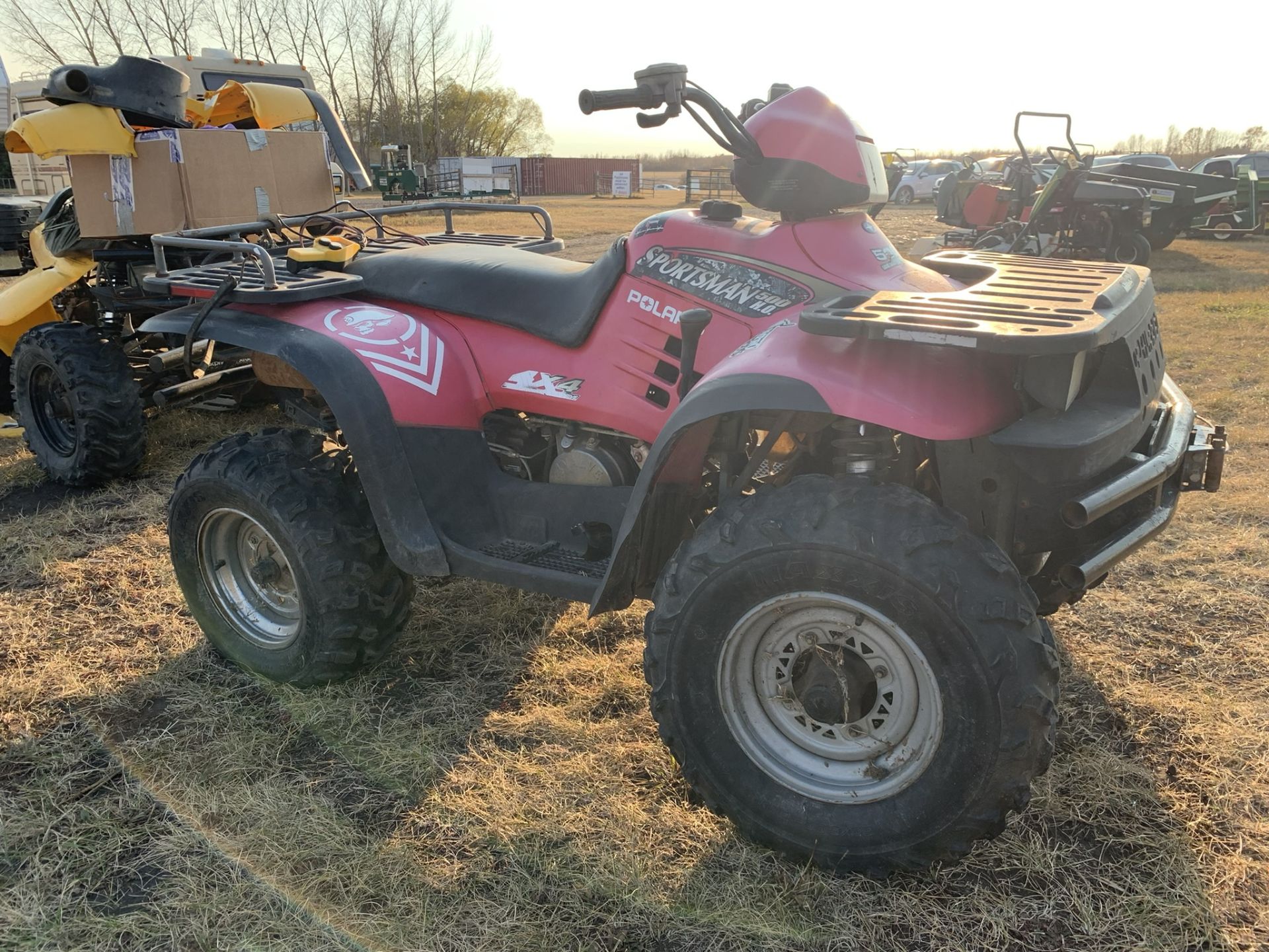 2001 POLARIS 500 HO ATV, 4X4, KM'S UNKOWN, IN RUNNING CONDITION, S/N 4XACH50A51A502792