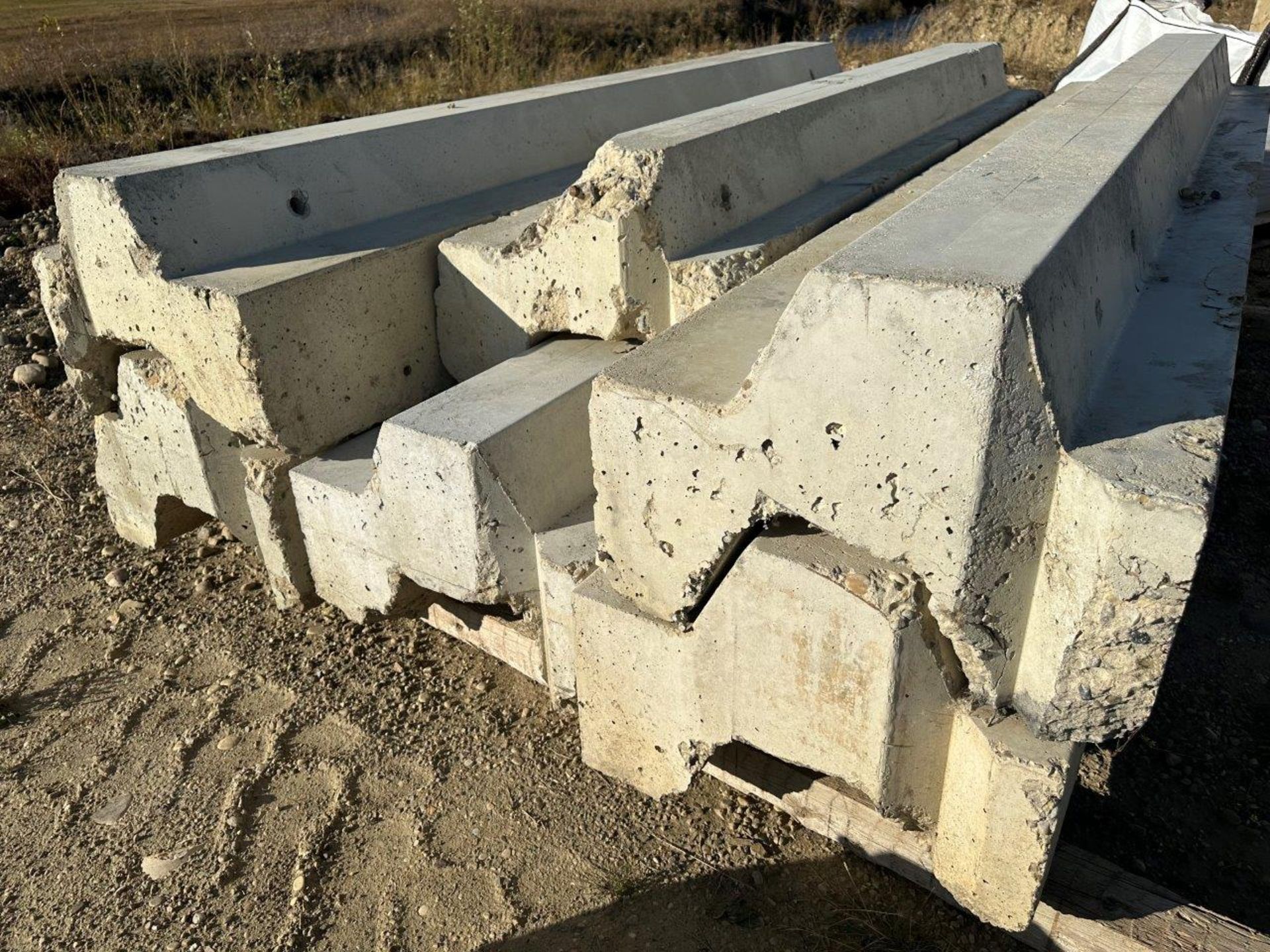 6-STACKABLE PRECAST CONCRETE BARRIERS 10FT X 24" X 18" - This Lot is Located at D&M Concrete West - Image 2 of 3