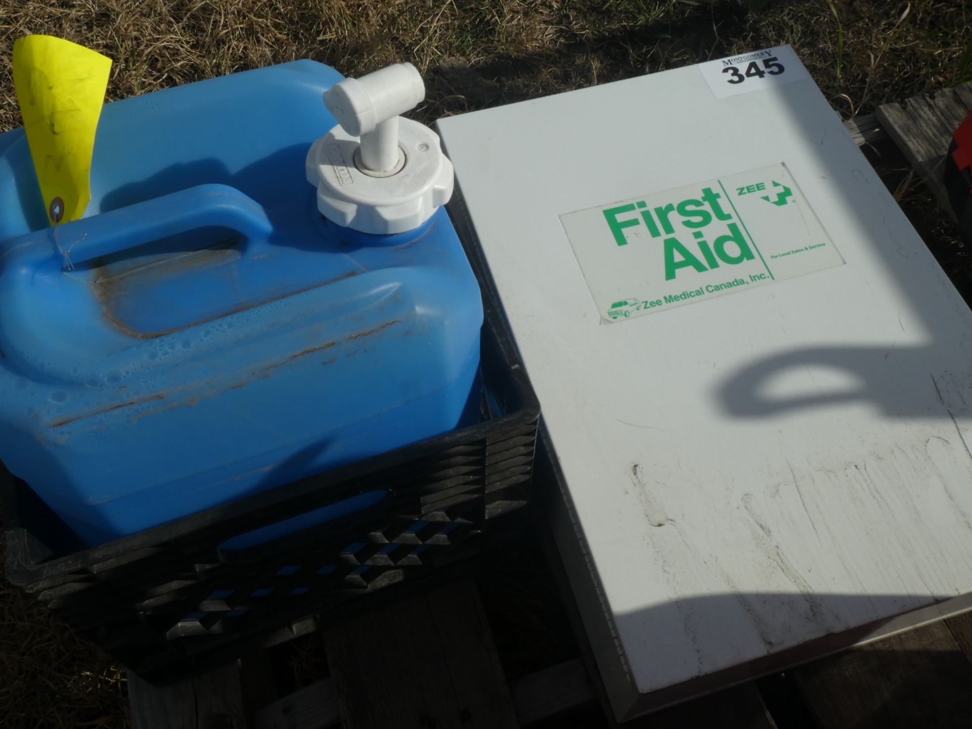 FIRST AID KIT AND PLOY WATER DISPENSING JUG