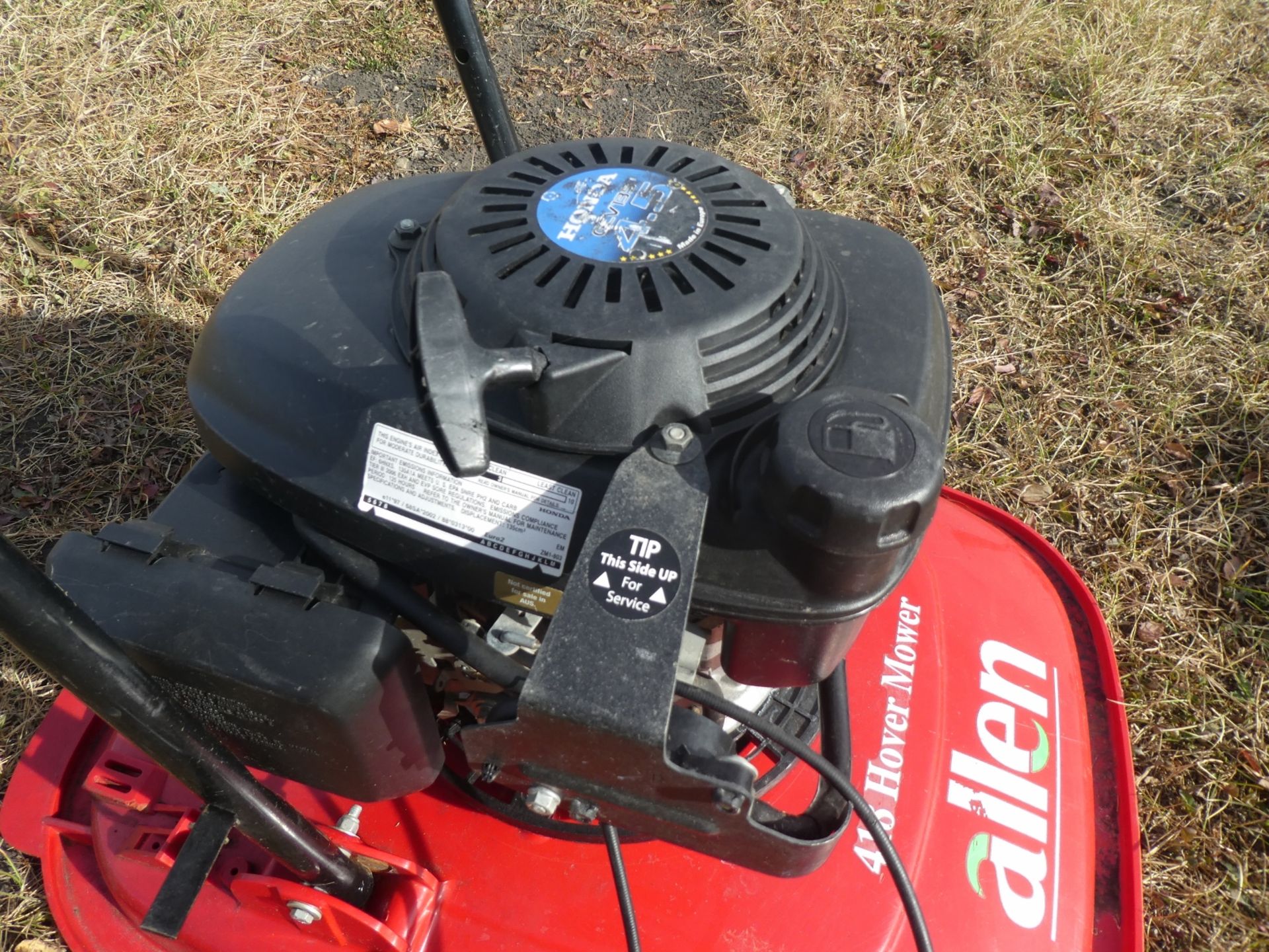 ALLEN 418 18" HOVER MOWER W/4.5HP HONDA GCV 135 GAS ENG. S/N 290000036 CODE 174F - Image 3 of 3