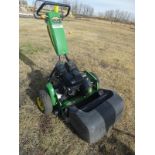 JOHN DEERE 220B E-CUT HYBRID/WALK GREEN MOWER/ROLLER W/ HONDA ENG.