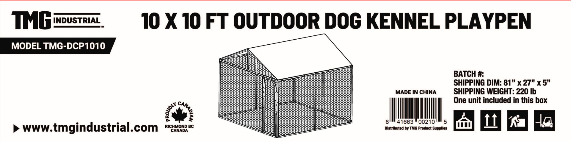 DOG KENNEL PLAYPEN OUTDOOR 10X10FT - TMG-DCP1010 - Image 13 of 13