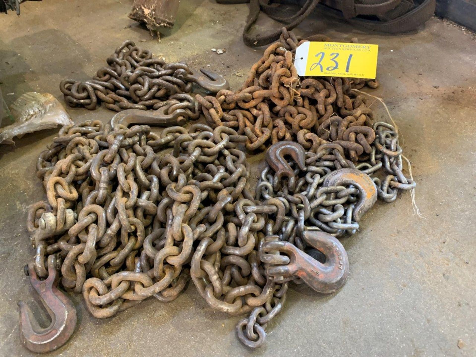 L/OASSORTED CHAINS AND HOOKS, WEB SLINGS - Image 2 of 3
