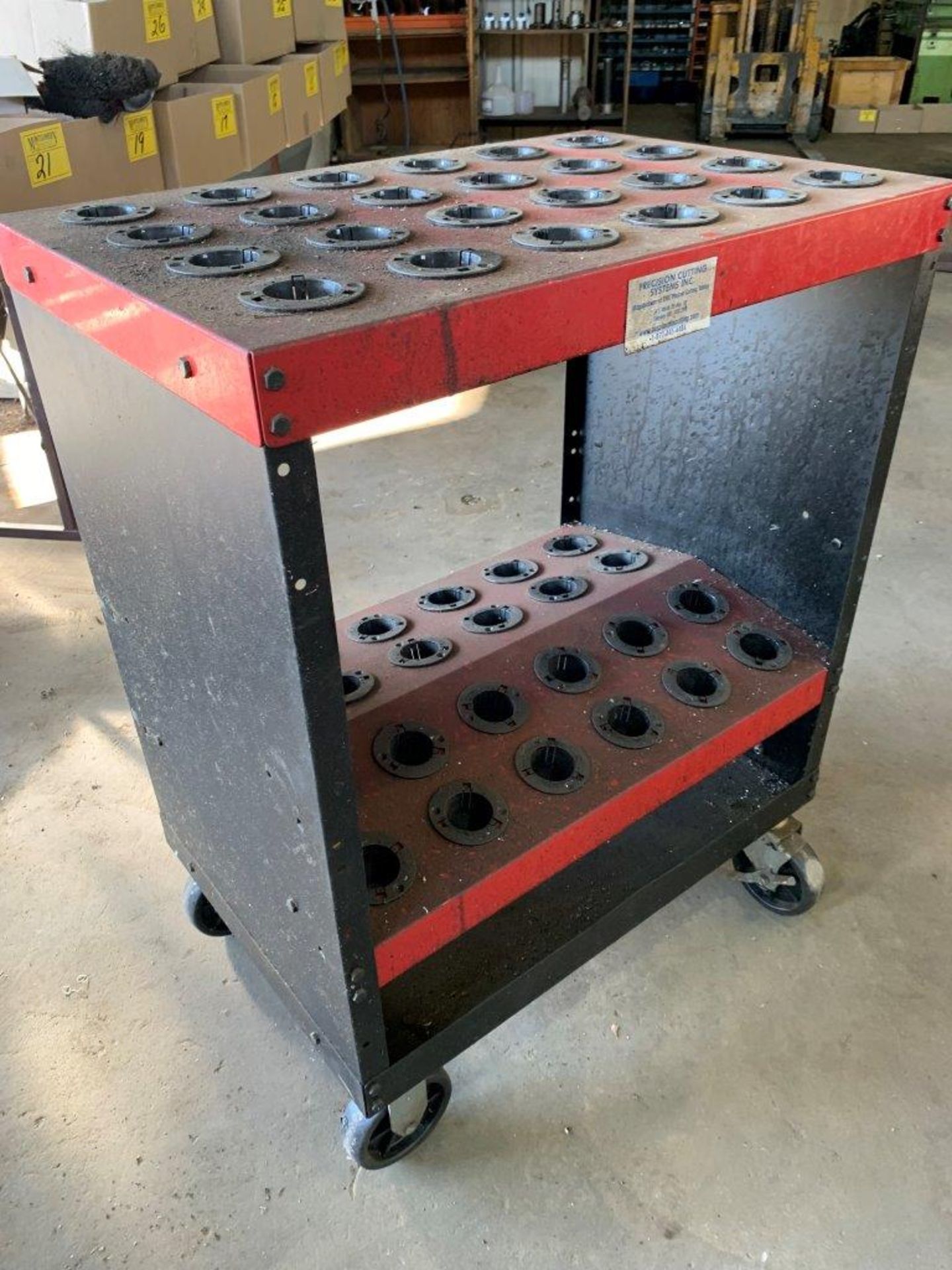 48 COMPARTMENT MACHINE TOOL HOLDING CART FOR CAT 40. - Image 2 of 2