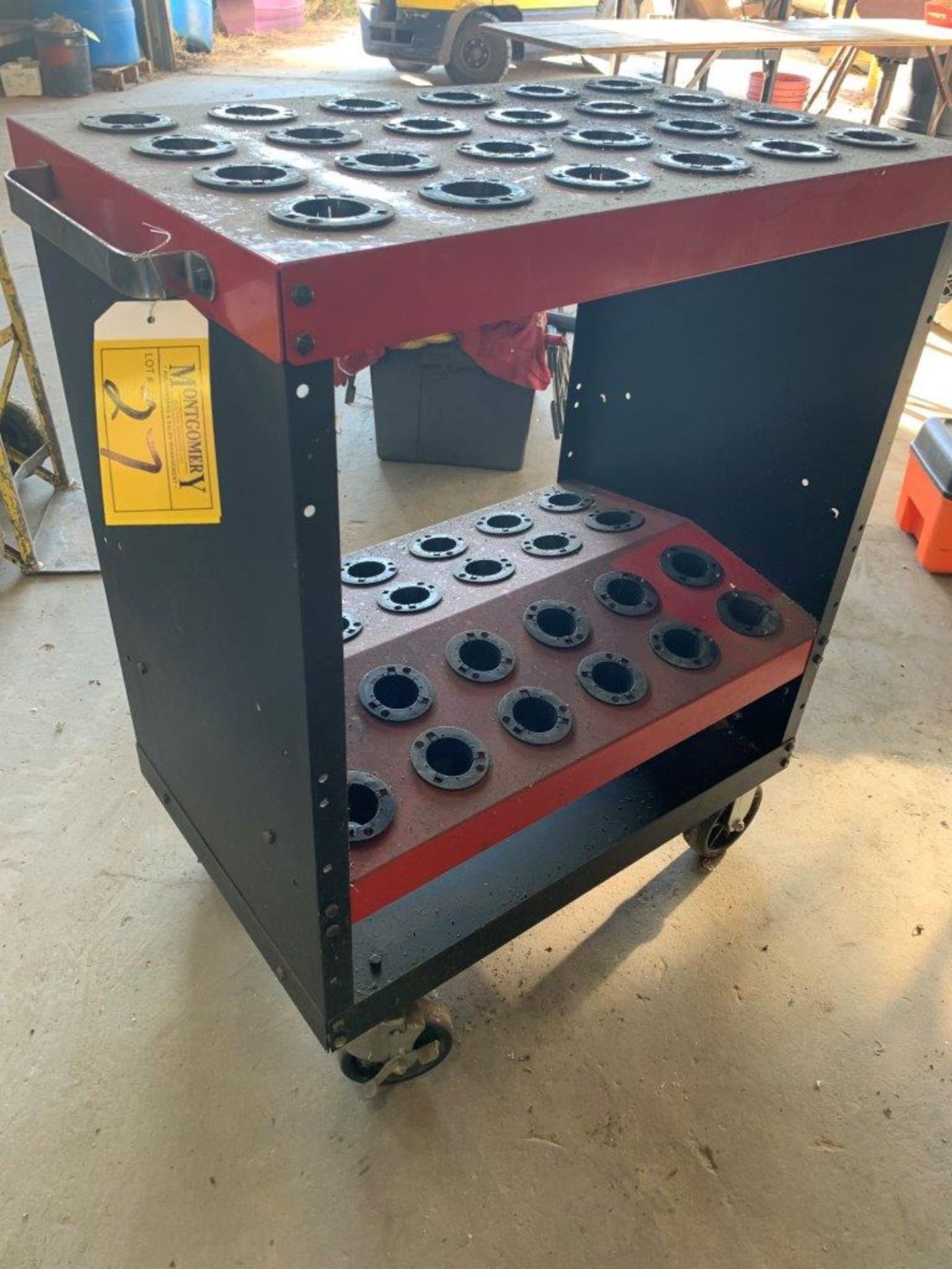 48 COMPARTMENT MACHINE TOOL HOLDING CART FOR CAT 40.