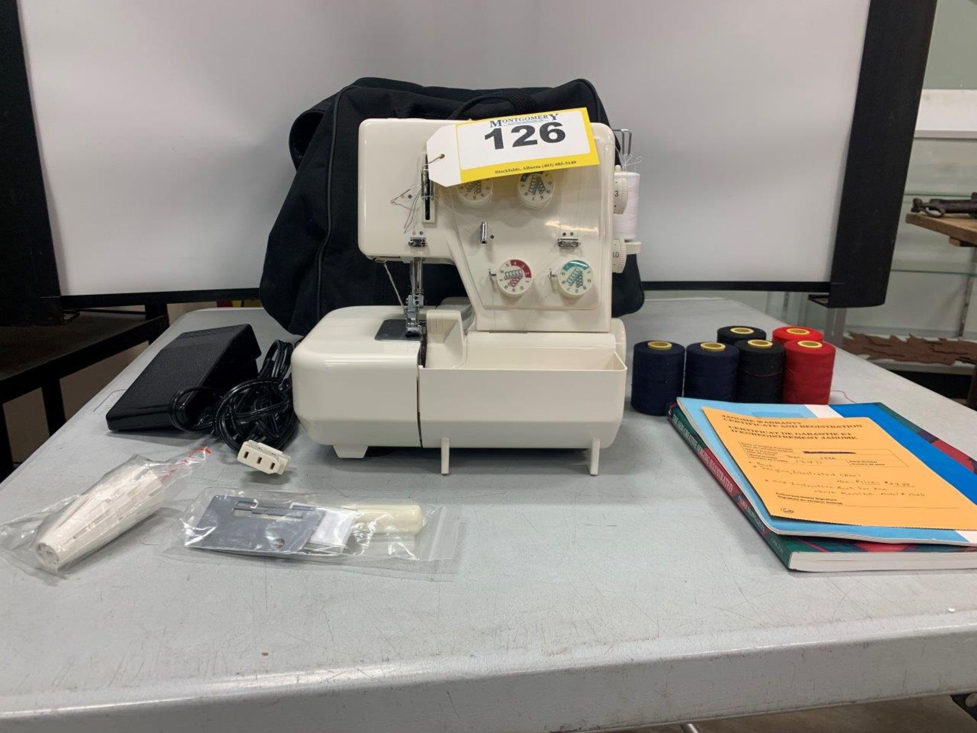 JANOMI 134D ELEC. SERGER AND INSTRUCTIONAL - Image 8 of 9