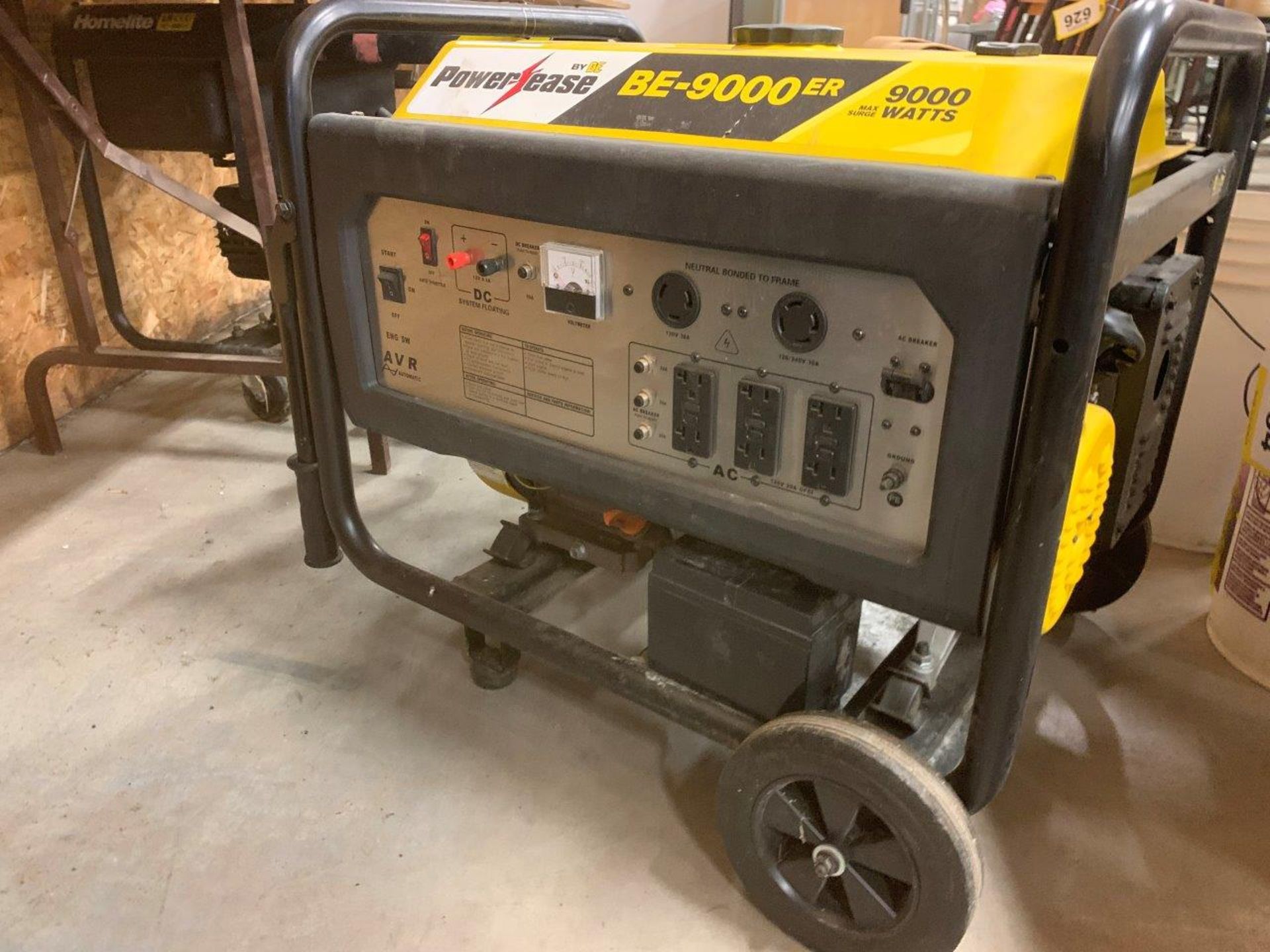 BE POWEREASE BE-9000ER GENERATOR W/ ELEC. START AND WHEEL KIT