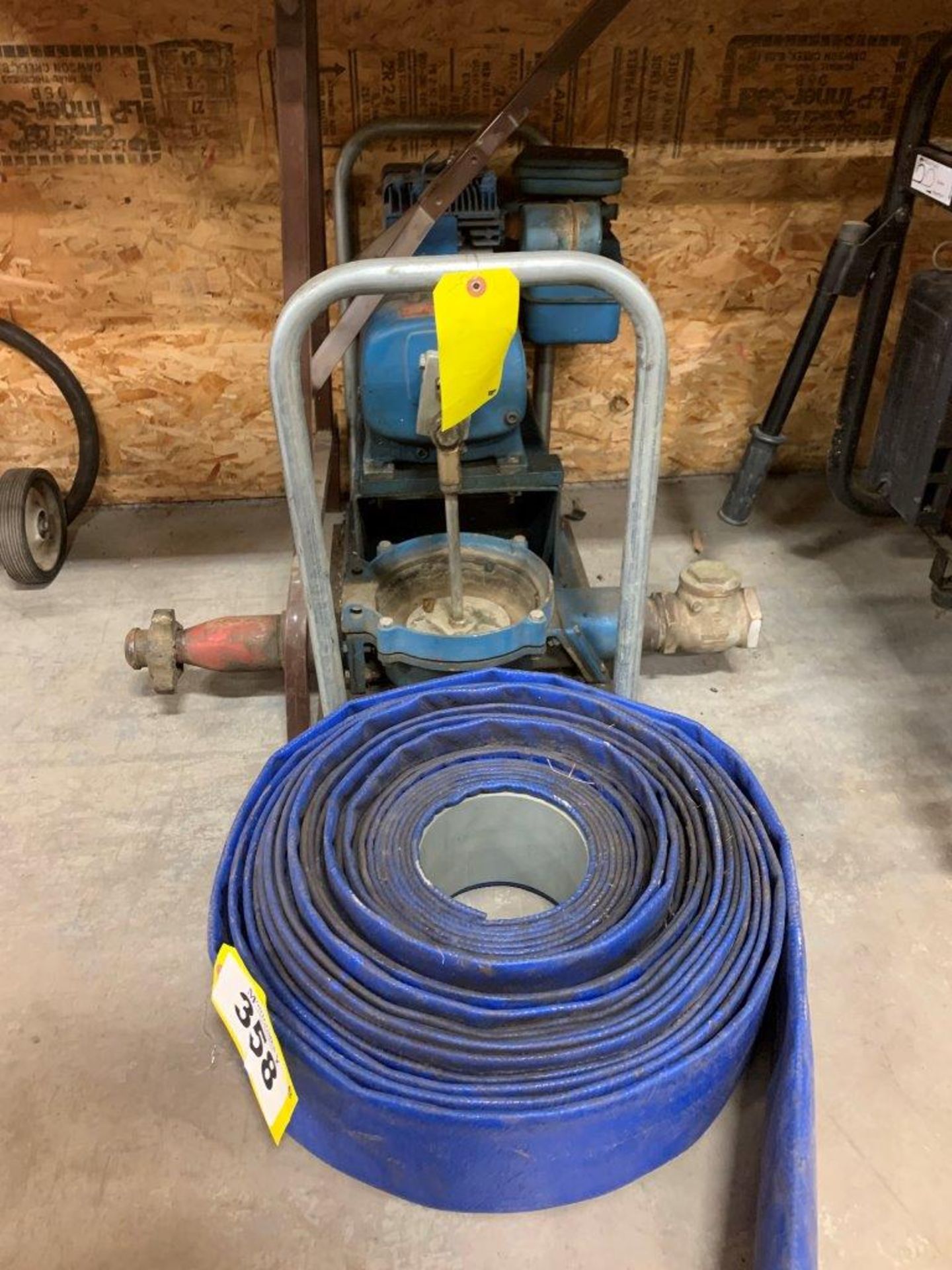 GAS POWERED 2" PUMP AND ROLL OF DISCHARGE HOSE - Image 2 of 6