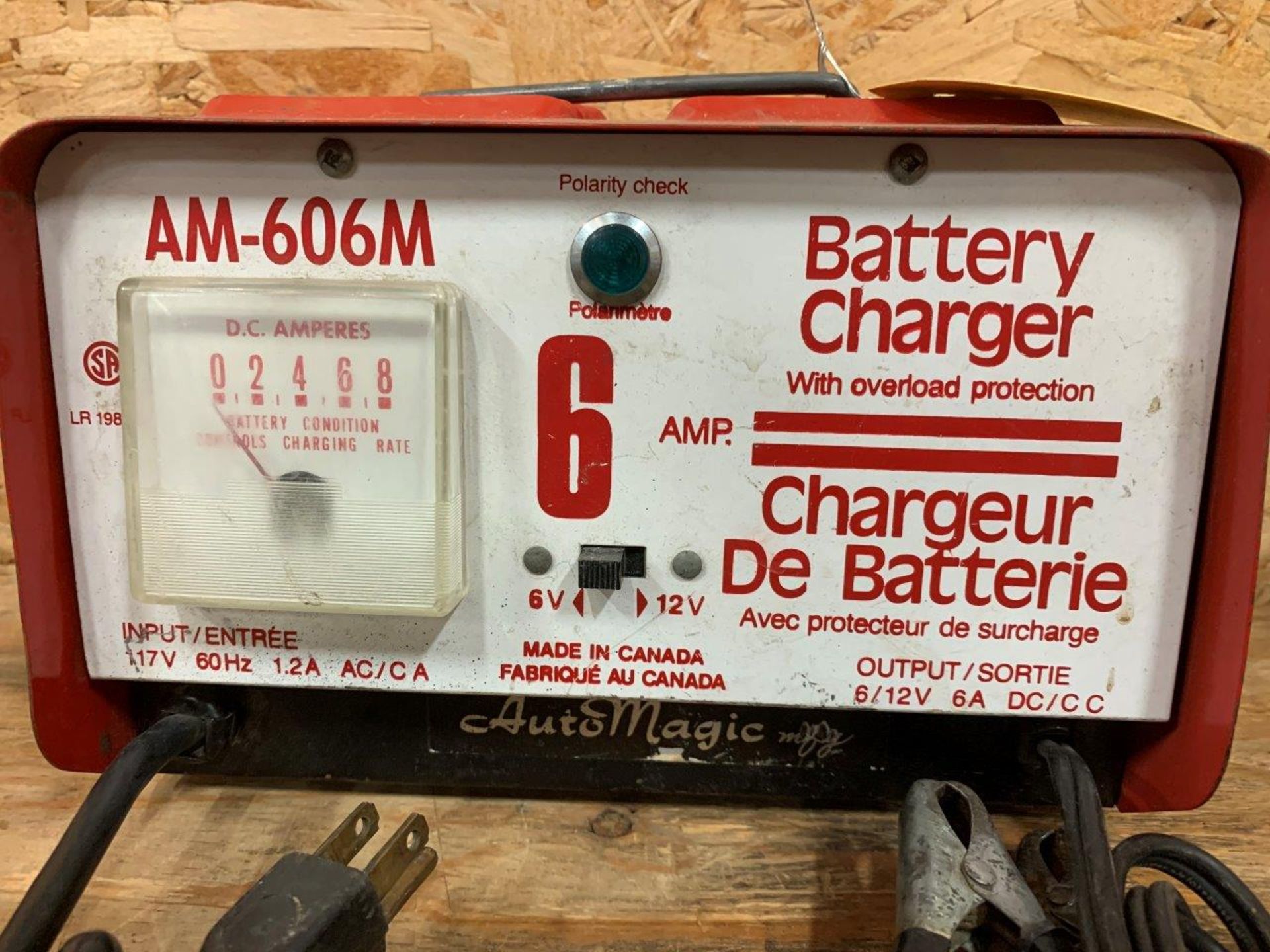 AM-606M BATTERY CHARGER, 6V/12V - Image 2 of 3