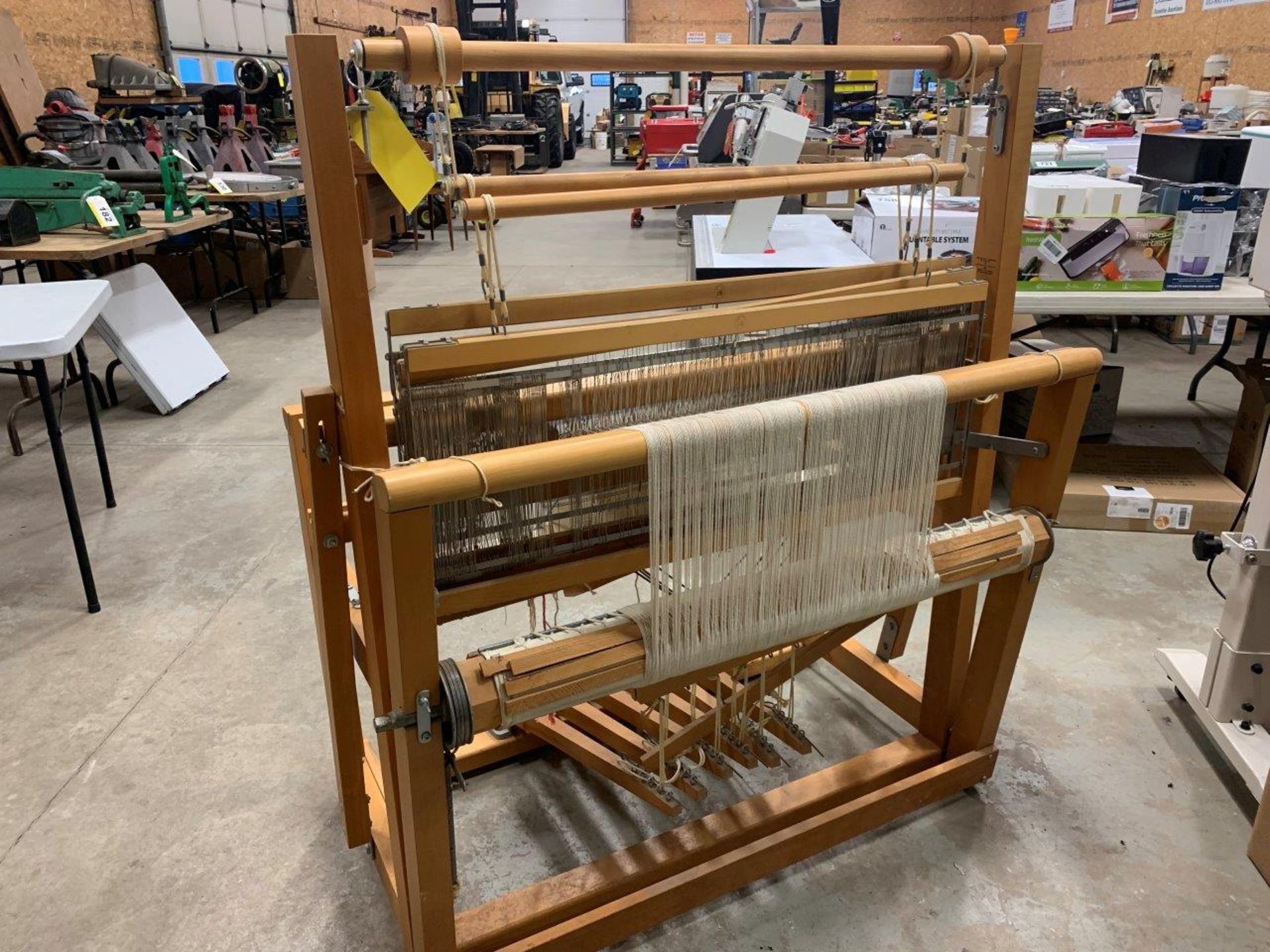 NILUS LECLERC 36" FANNY WEAVING LOOM W/ ACCESSORIES, SOFT COTTON TWINE, INSTRUCTIONAL, MANUALS, ETC. - Image 4 of 11