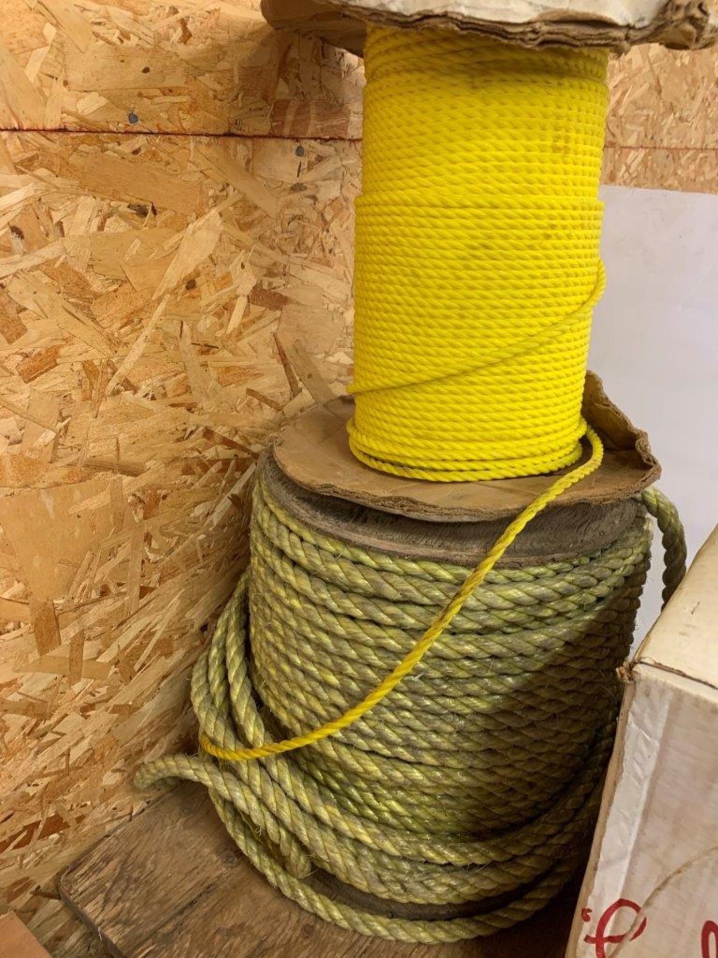 ROLL OF RADIANT PLASTIC TWINE AND ROLLS OF NYLON ROPE - Image 3 of 3