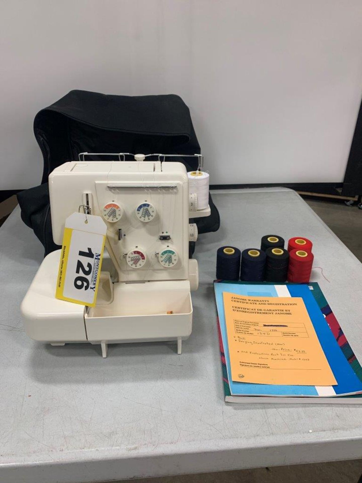 JANOMI 134D ELEC. SERGER AND INSTRUCTIONAL