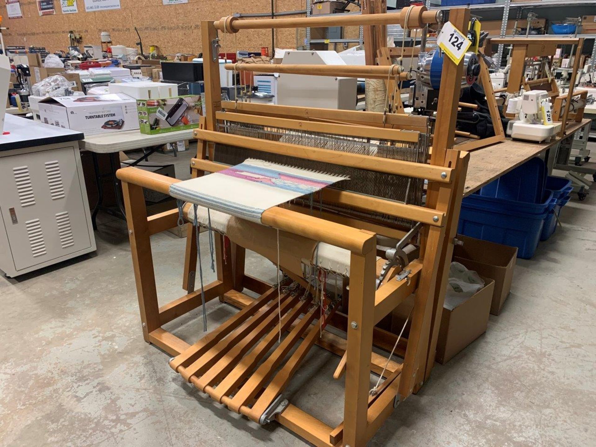 NILUS LECLERC 36" FANNY WEAVING LOOM W/ ACCESSORIES, SOFT COTTON TWINE, INSTRUCTIONAL, MANUALS, ETC.