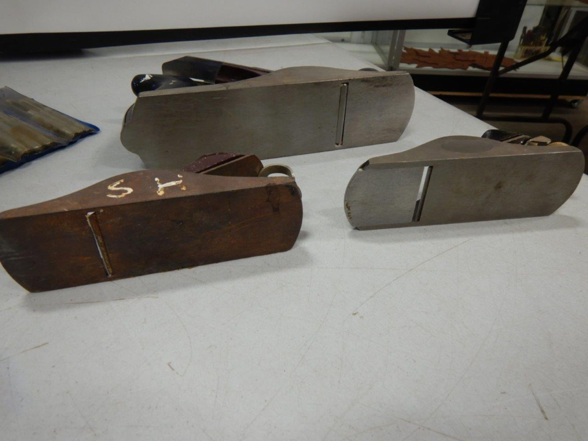 2-STANLEY BLOCK PLANES, 1-JACK PLANE, SHARPENING STONE, AND PUNCH SET - Image 3 of 3