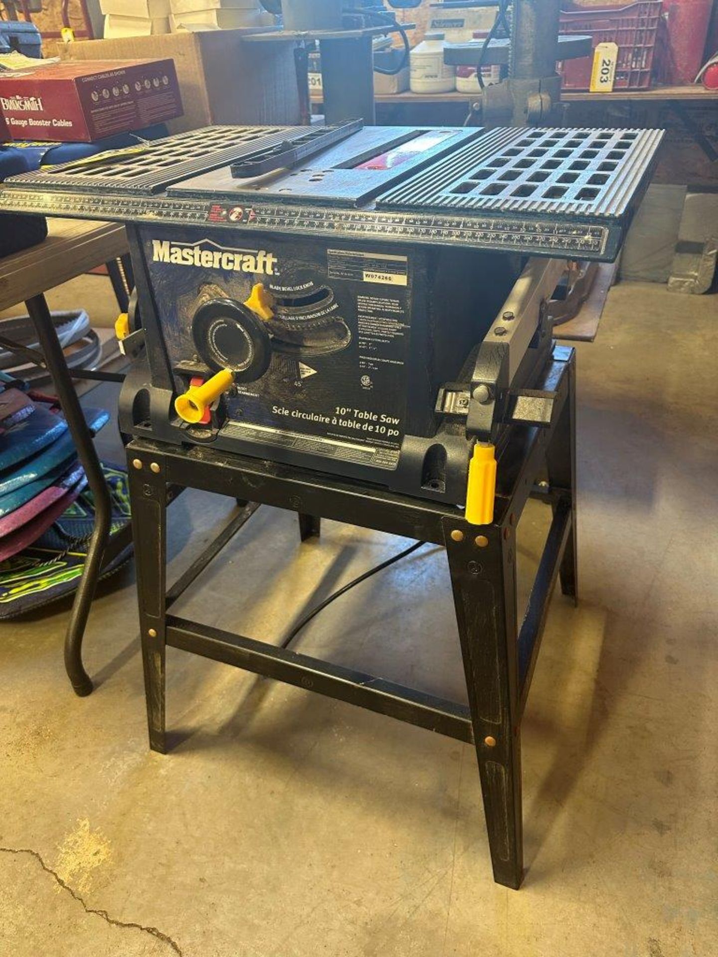 MASTERCRAFT 10" TABLE SAW ON STAND