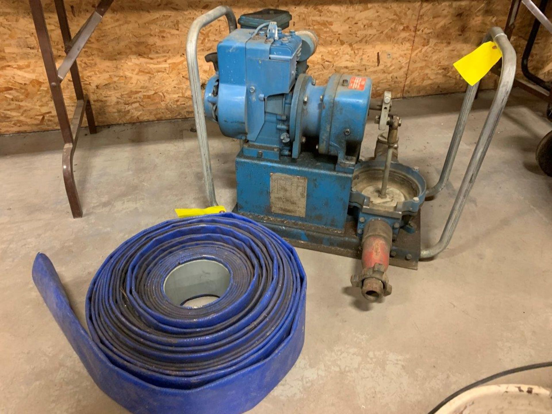 GAS POWERED 2" PUMP AND ROLL OF DISCHARGE HOSE - Image 4 of 6