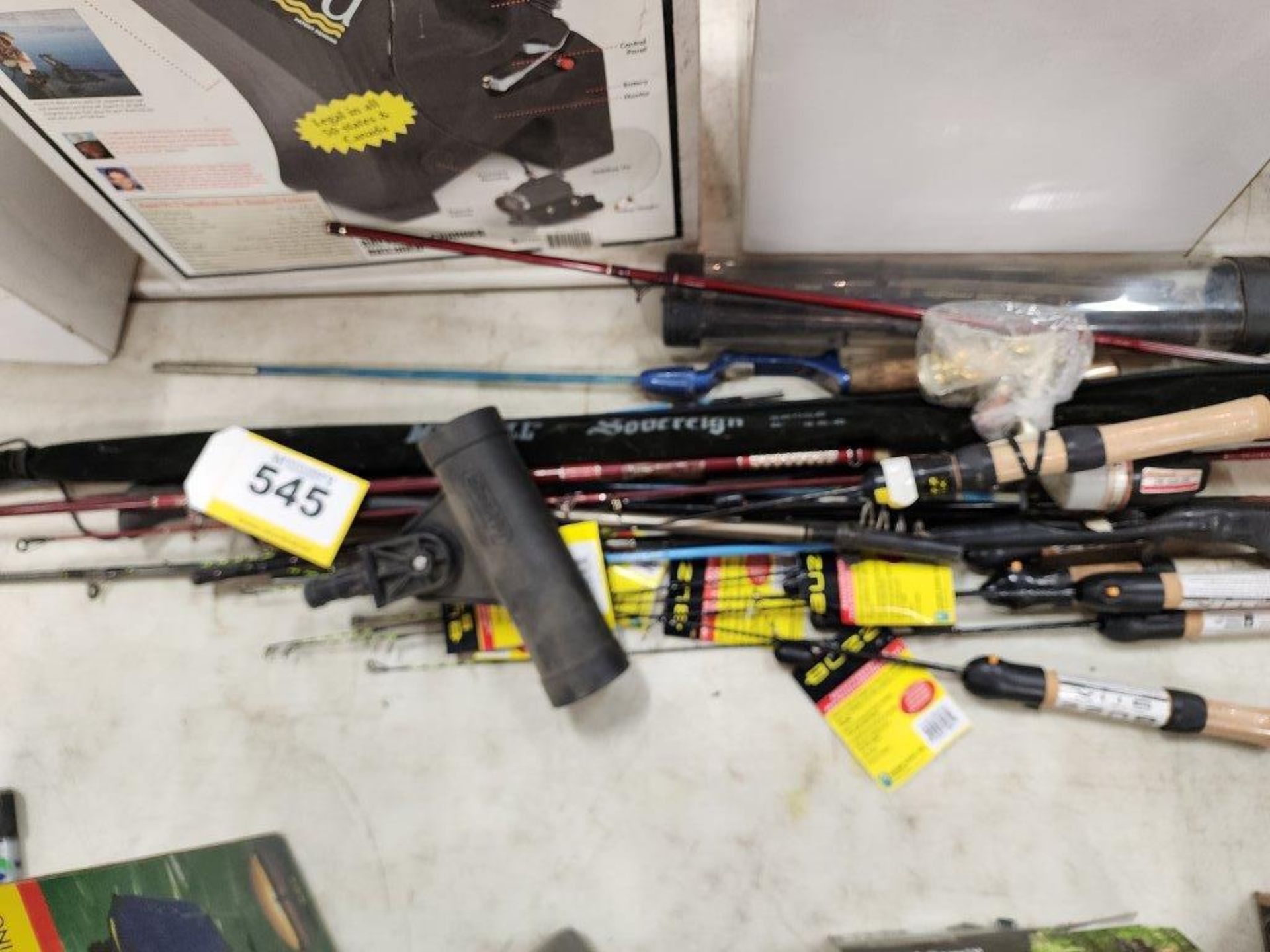 L/O ASSORTED ICE FISHING RODS AND FISHING RODS