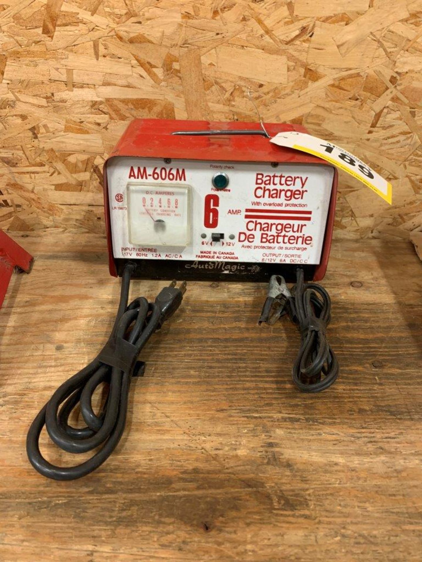 AM-606M BATTERY CHARGER, 6V/12V