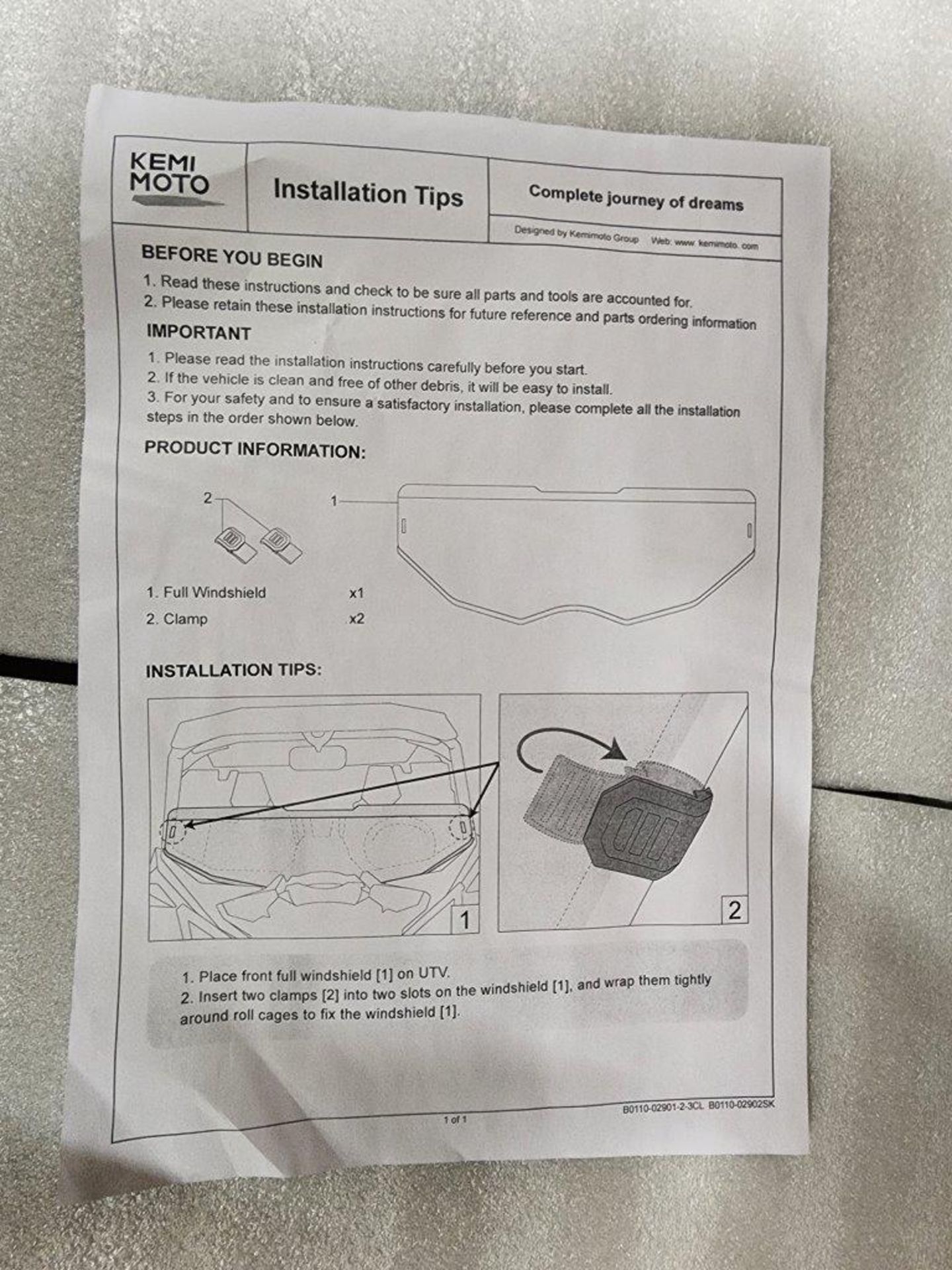 UTV WIND DEFLECTOR